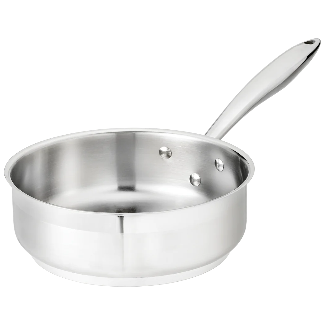 Thermalloy 8-Inch Stainless Steel Saute Pan - Professional Nonstick Cookware for Frying, Searing & Sauteing - Perfect for Home Kitchen & Restaurant Use