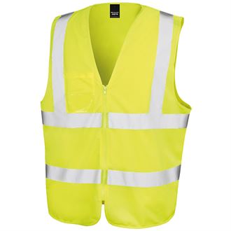 High Visibility Safety Zip Vest R202x - Reflective Work Vest for Construction, Road Workers & Outdoor Activities