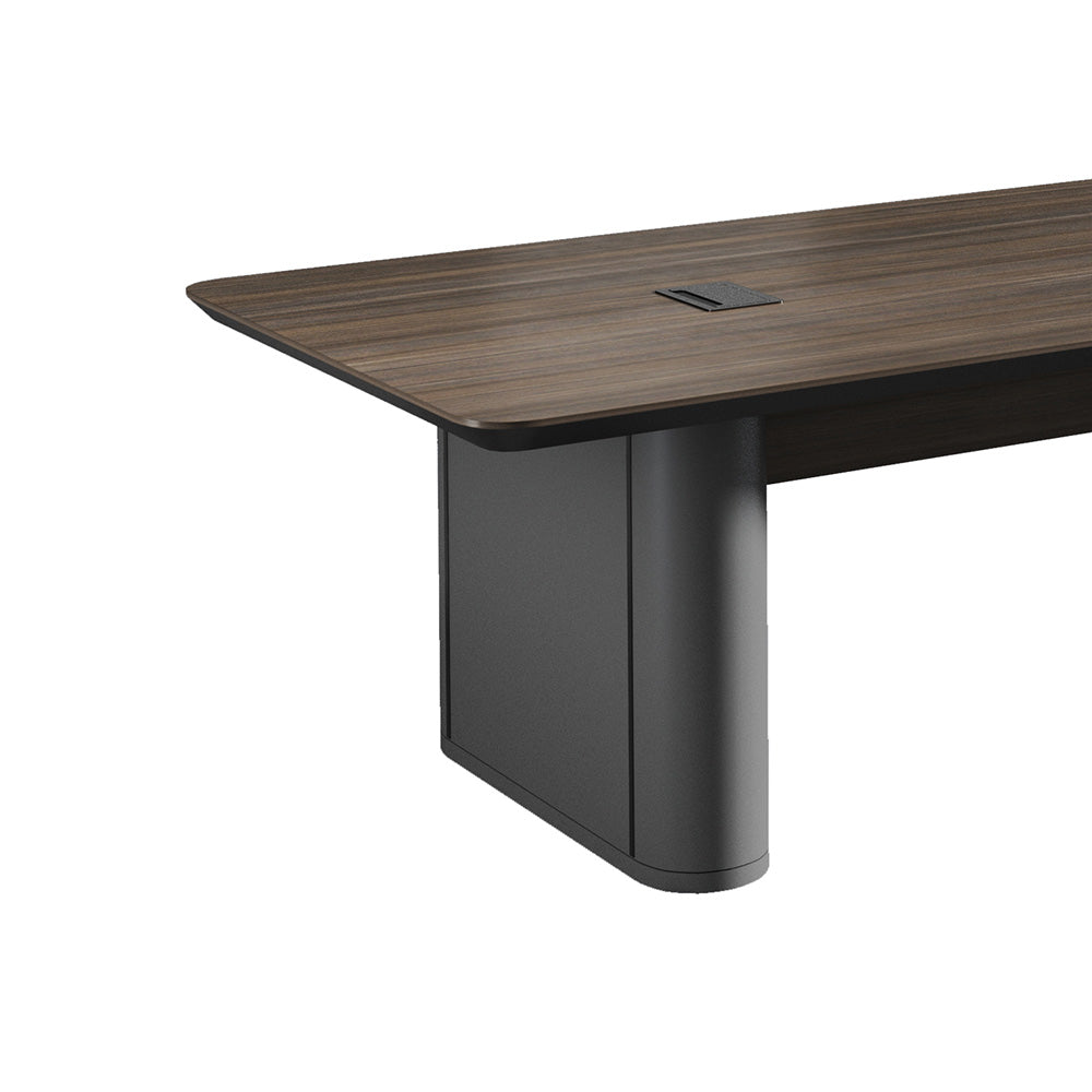 Premium LUCA Boardroom Conference Table 3.6m x 1.2m (11.8ft x 3.9ft) - Modern Hazelnut & Grey Finish for Office Meetings & Corporate Events