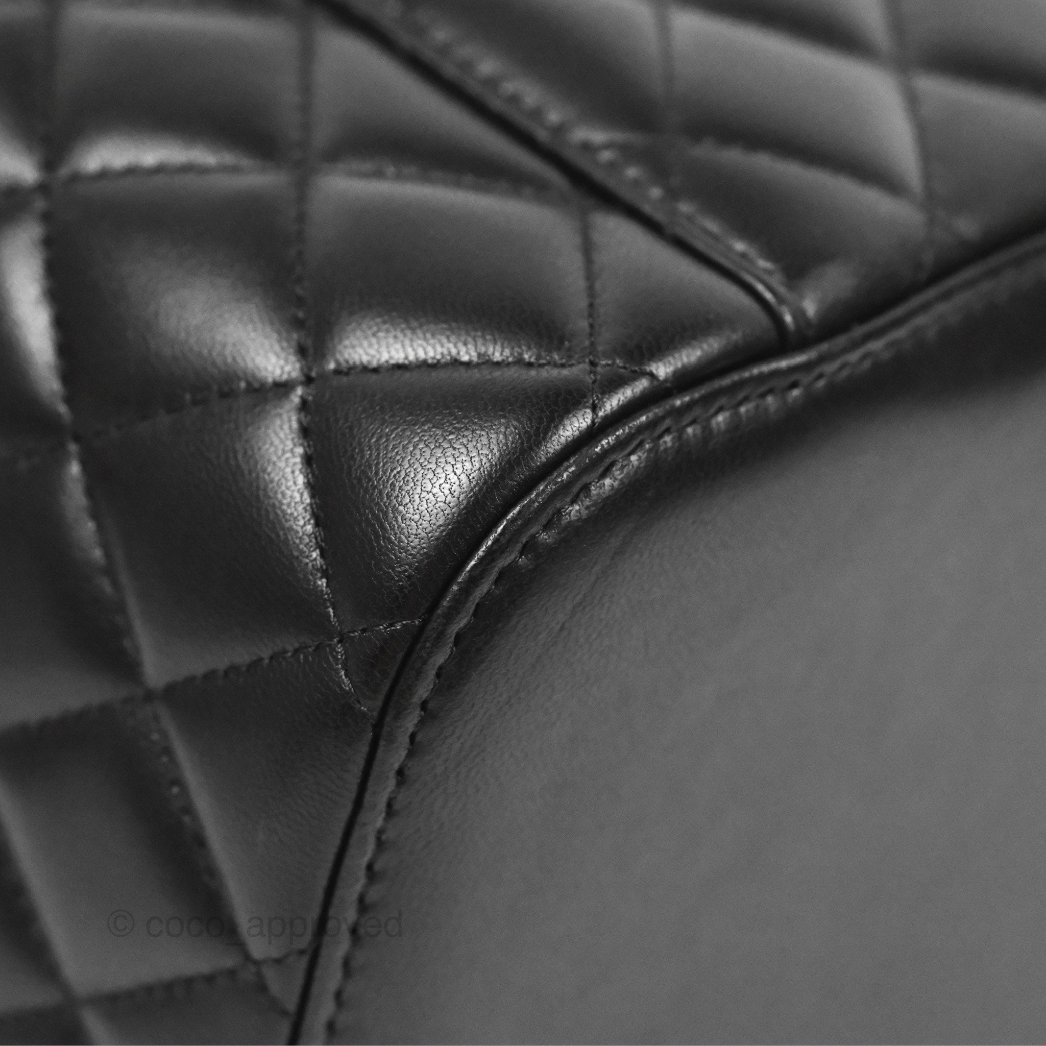 Chanel Classic Quilted Black Lambskin Cosmetic Vanity Pouch with Gold Hardware - Perfect for Travel, Makeup Storage & Luxury Gift Giving