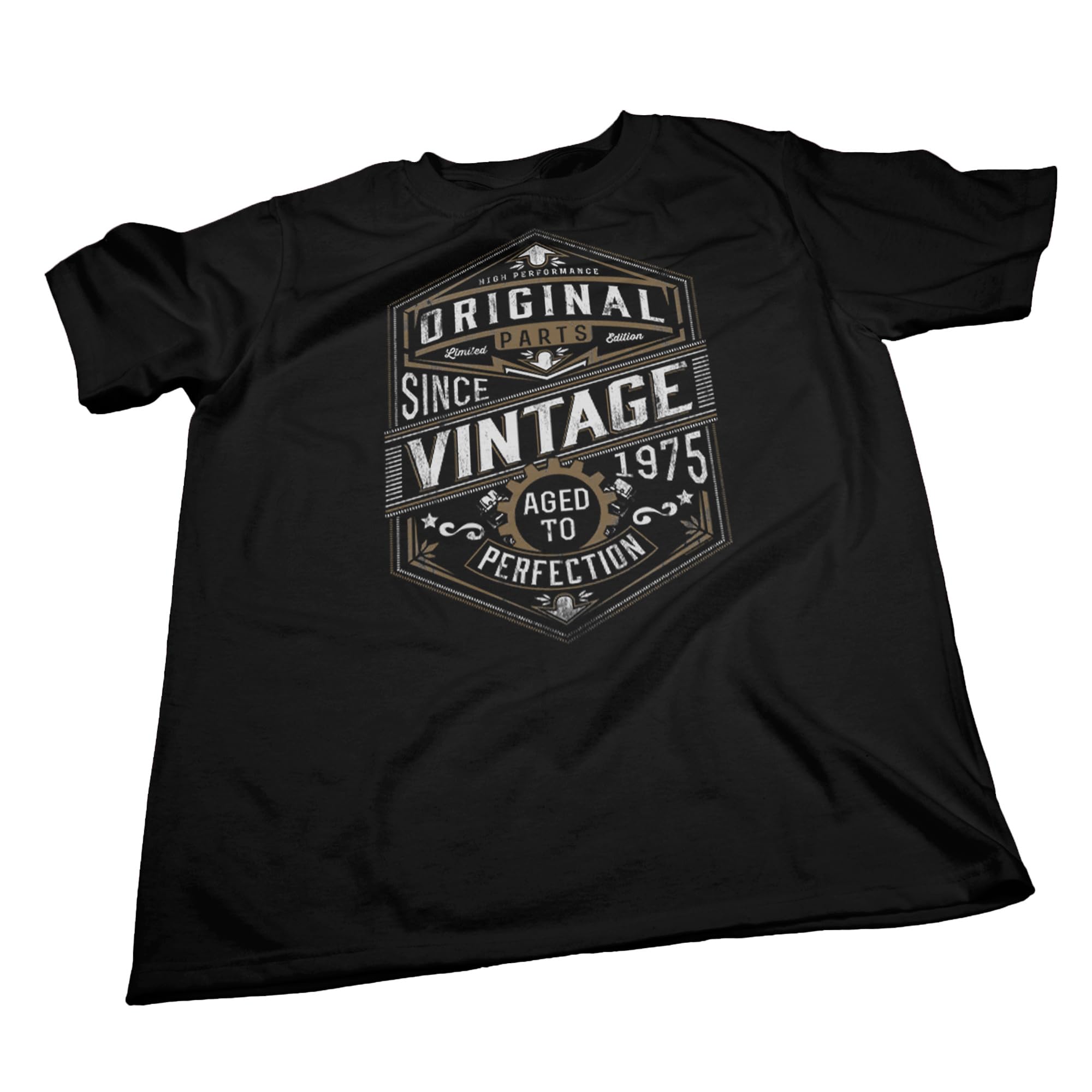 Vintage 1975 Aged to Perfection 50th Birthday Gift T-Shirt for Men - Funny 50 Year Old Birthday Present - Perfect for Parties & Milestone Celebrations