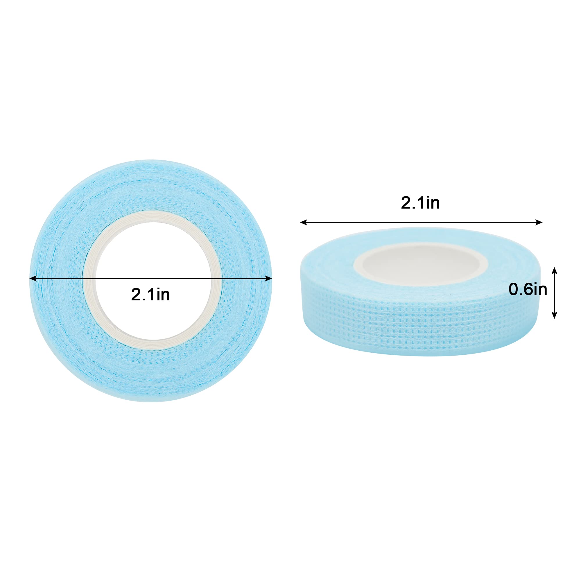 6 Rolls Eyelash Extension Tape - Breathable Fabric Adhesive Tape for Eyelash Extensions, Under Eye Protection & Individual Lashes (Blue-2) - Perfect for Salon Professionals & DIY Lash Artists at Home