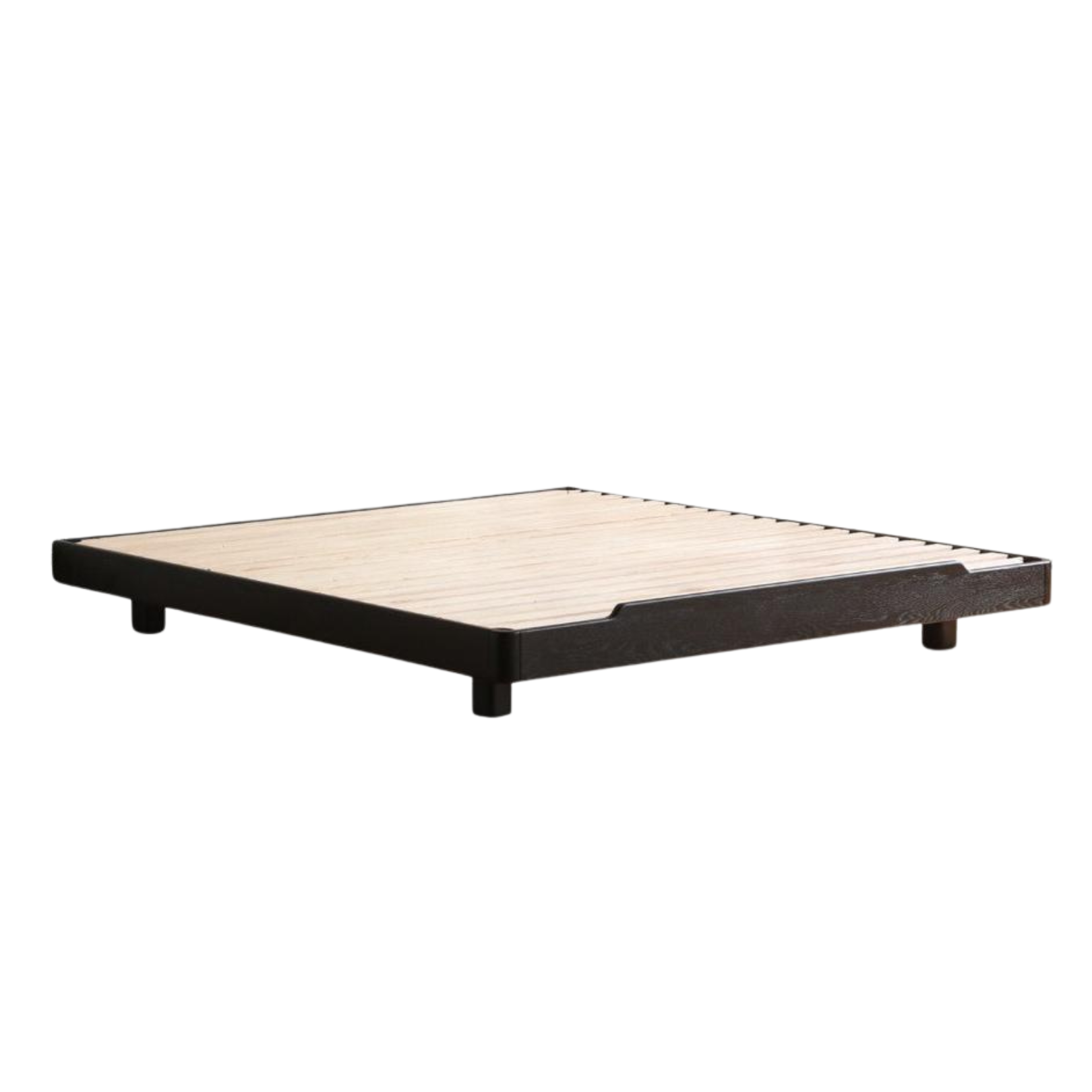 Oak Solid Wood Floating Platform Bed - Modern Minimalist American Light Bed Frame, No Headboard - Perfect for Small Bedrooms & Contemporary Home Decor