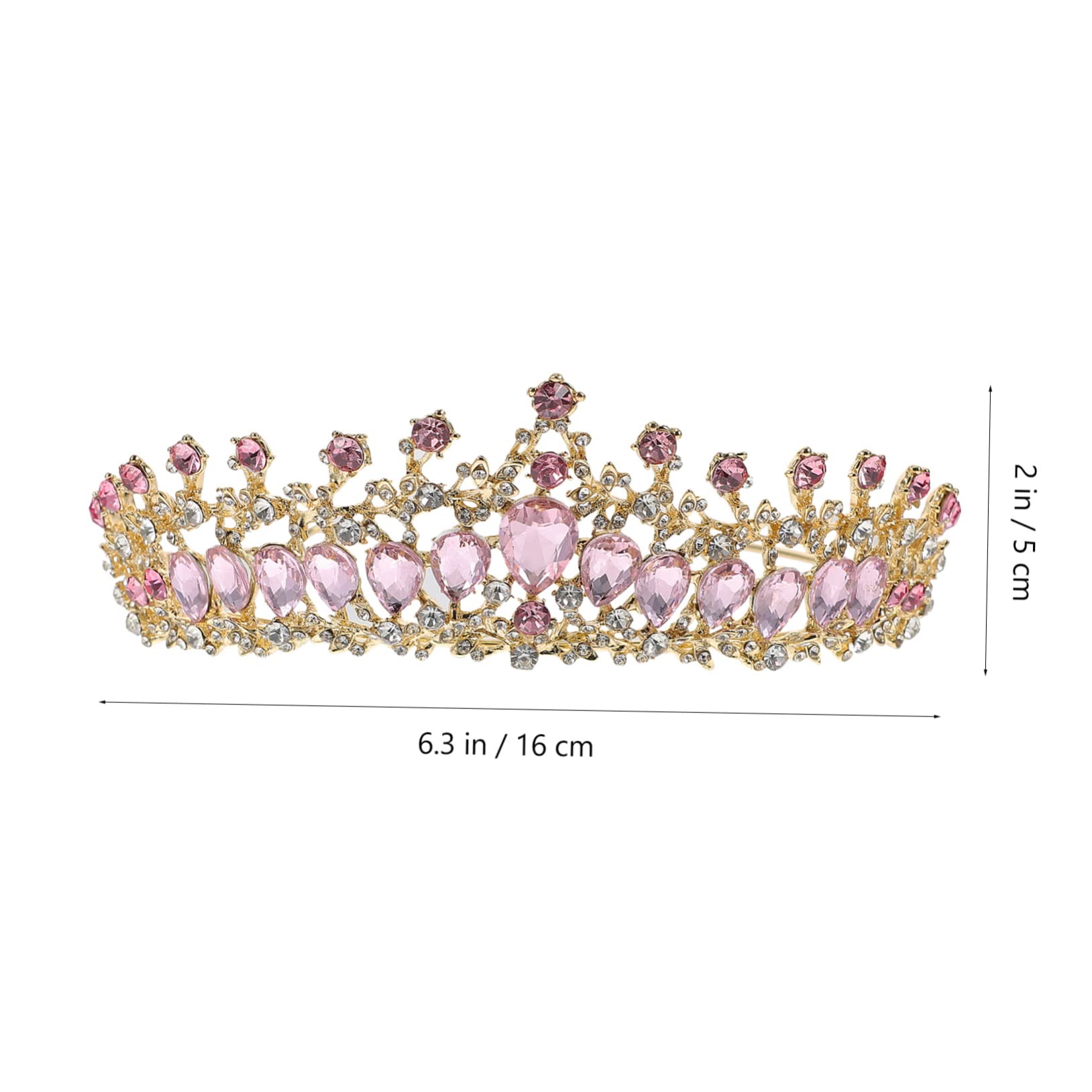 POPETPOP Rhinestone Bridal Tiara Crown - Alloy Wedding Queen Headband with Crystal Drops for Bride, Birthday & Special Events | Perfect for Bridal Showers, Weddings, Prom & Pageants