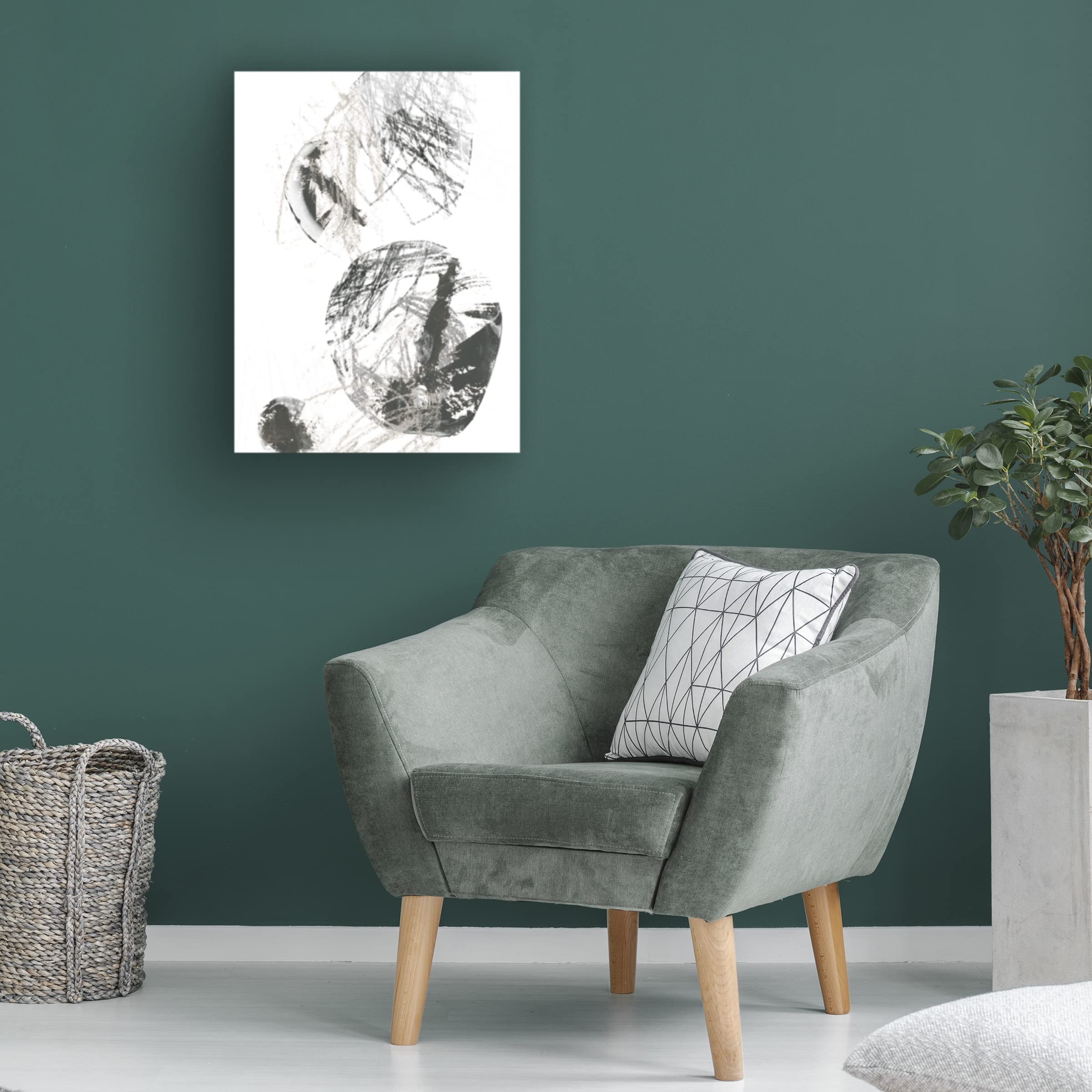 Trademark Fine Art 'Scribble Stones IV' Abstract Canvas Wall Art by June Erica Vess - Perfect for Modern Living Room, Office & Bedroom Decor