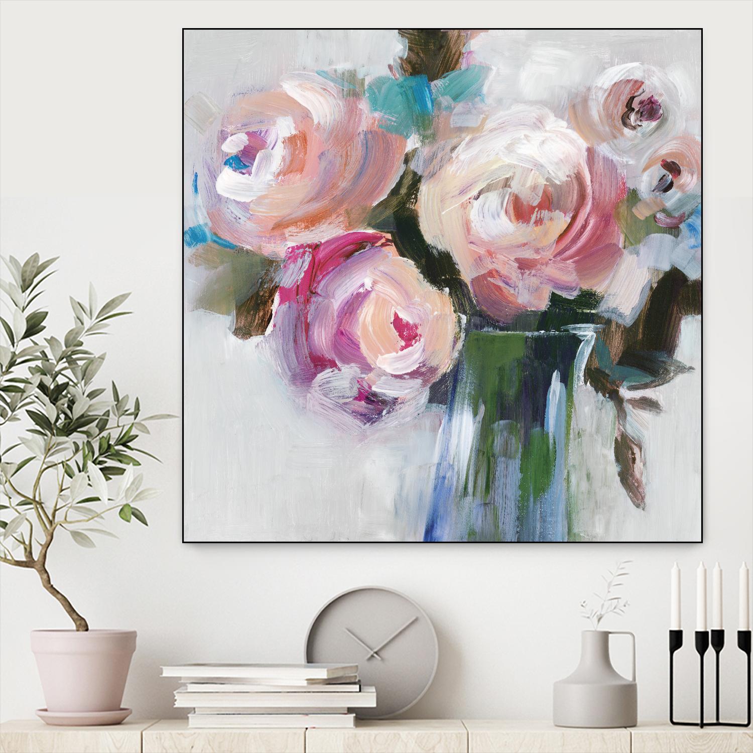 Beautiful Artificial Silk Flower Bouquet II - Elegant Home Decor for Weddings, Parties & Centerpieces