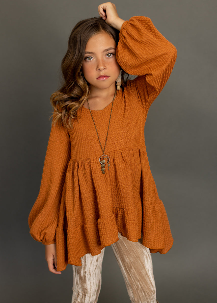 Laila Henley Women's Casual Top in Marigold Yellow | Flowy Short Sleeve Blouse for Summer, Beach & Everyday Wear