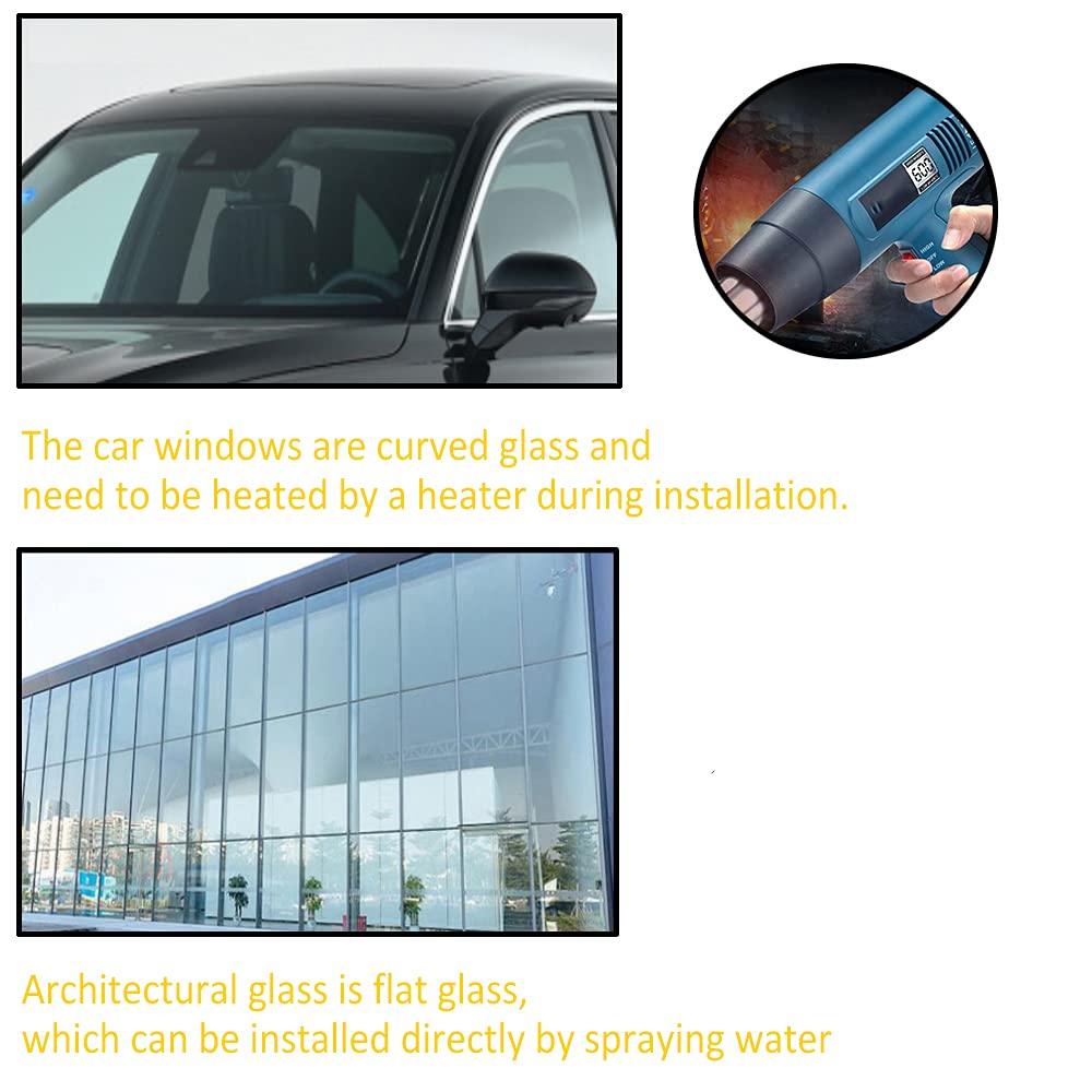 Premium Nano Ceramic Car Window Tint Film - 99% UV Protection & Heat Insulation - 80% VLT Sun Blocking Solar Film for Windshield & Side Windows (60