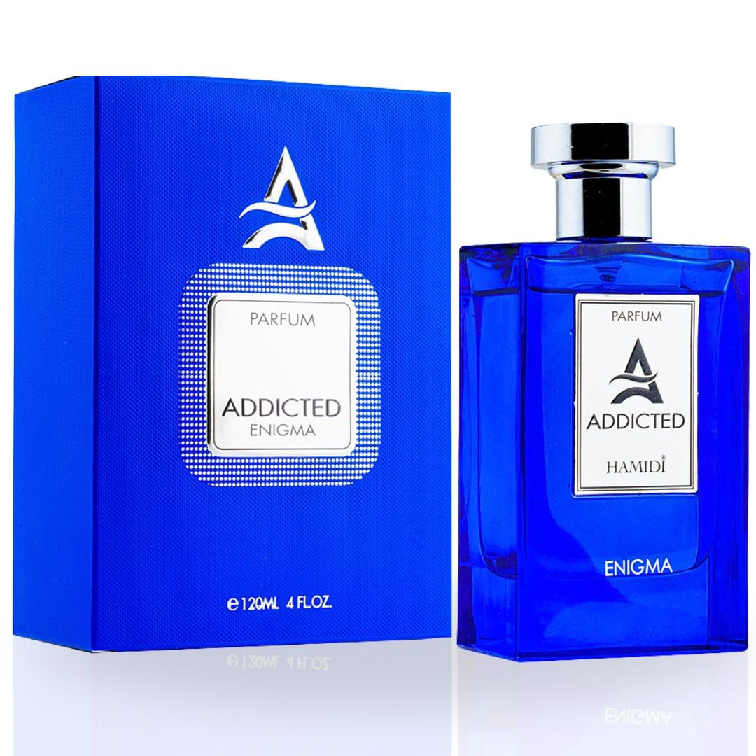 Hamidi ADDICTED ENIGMA Unisex Eau de Parfum - 120ml (4oz) Long Lasting Perfume for Women & Men | Fresh, Alluring Fragrance | Perfect for Date Night, Office & Special Occasions