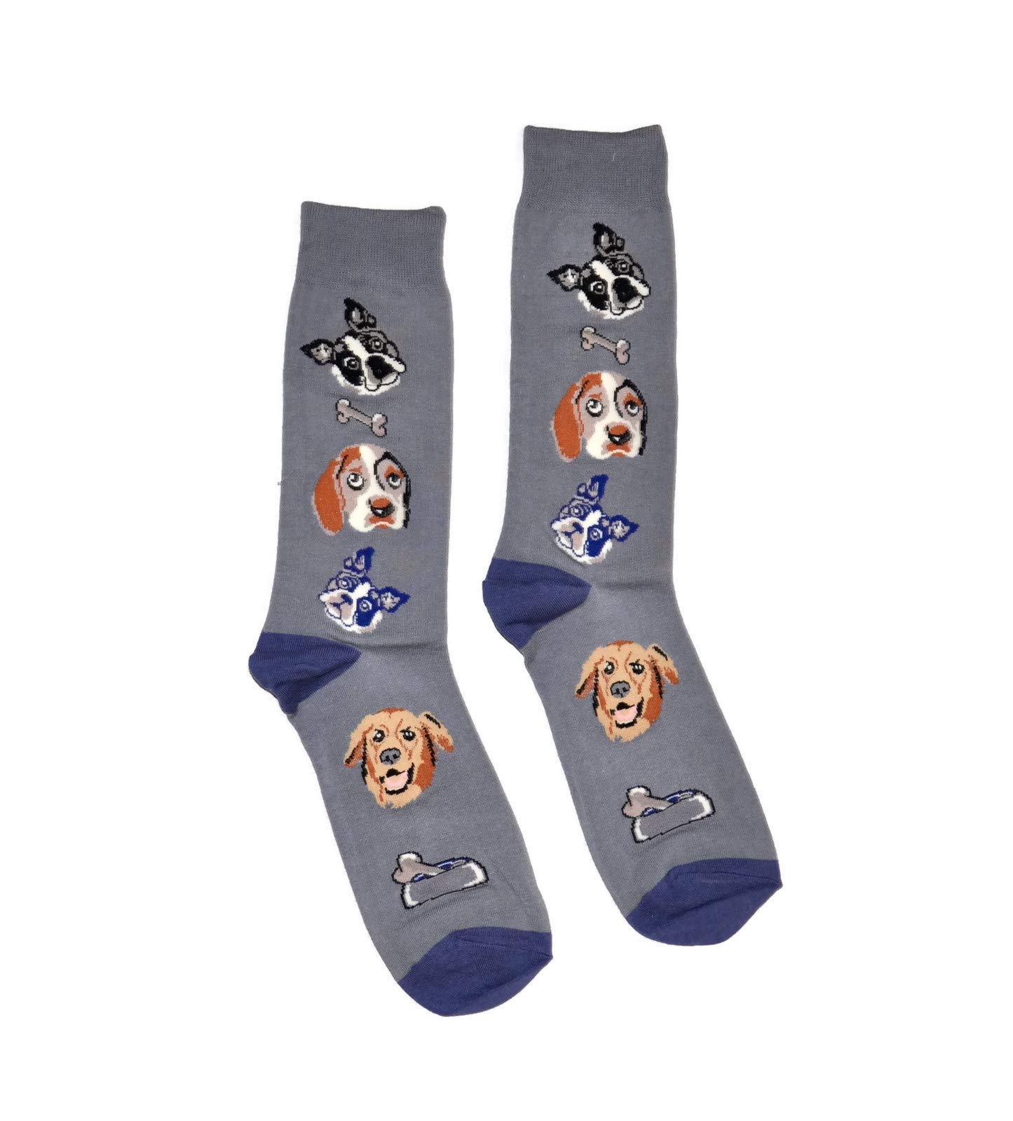 Fun Novelty Crew Socks for Men - 2 Pair Pack | Comfortable & Stylish Casual Socks for Everyday Wear, Gifts, and Themed Outfits