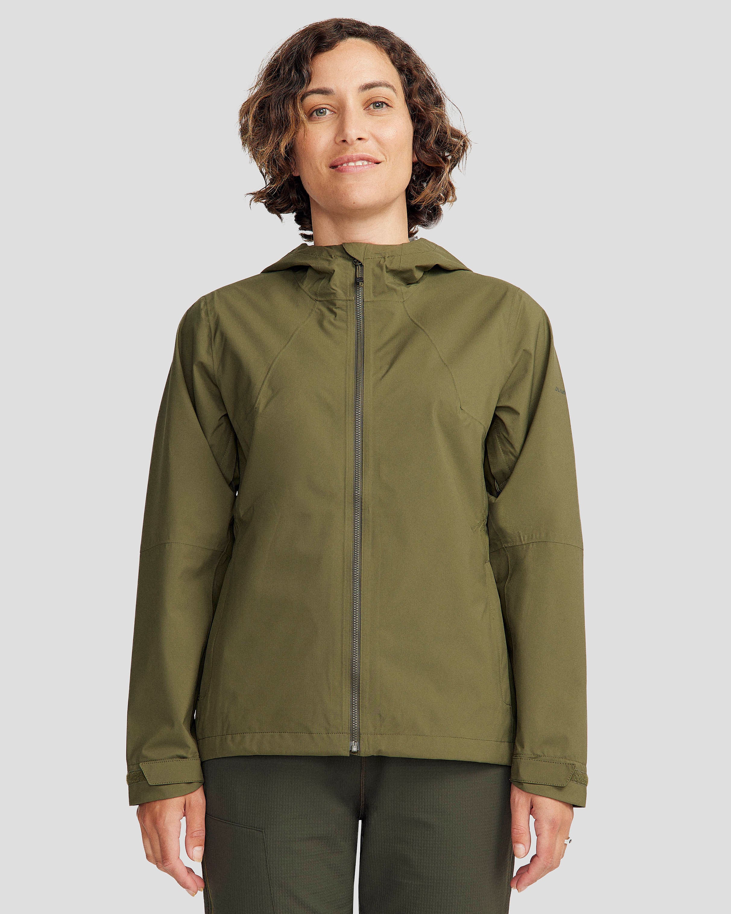 Women's Trailhead Stretch 2.5 Layer Waterproof Rain Jacket - Light Moss Green - Hiking, Camping & Outdoor Activities
