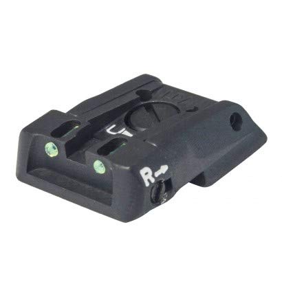 Tanfoglio EAA Witness RIA & S&W Rear Adjustable Fiber Optic Sight (.472) - LPA OEM Replacement for Enhanced Target Shooting & Competitive Pistol Use