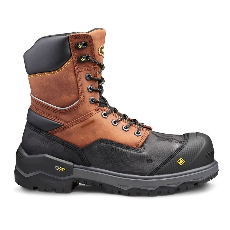 Terra Gantry Men's 8 Composite Toe Work Boots - CSA Certified Safety Shoes, Brown (TR0A4NRQBRN) | Ideal for Construction, Warehouse & Industrial Work