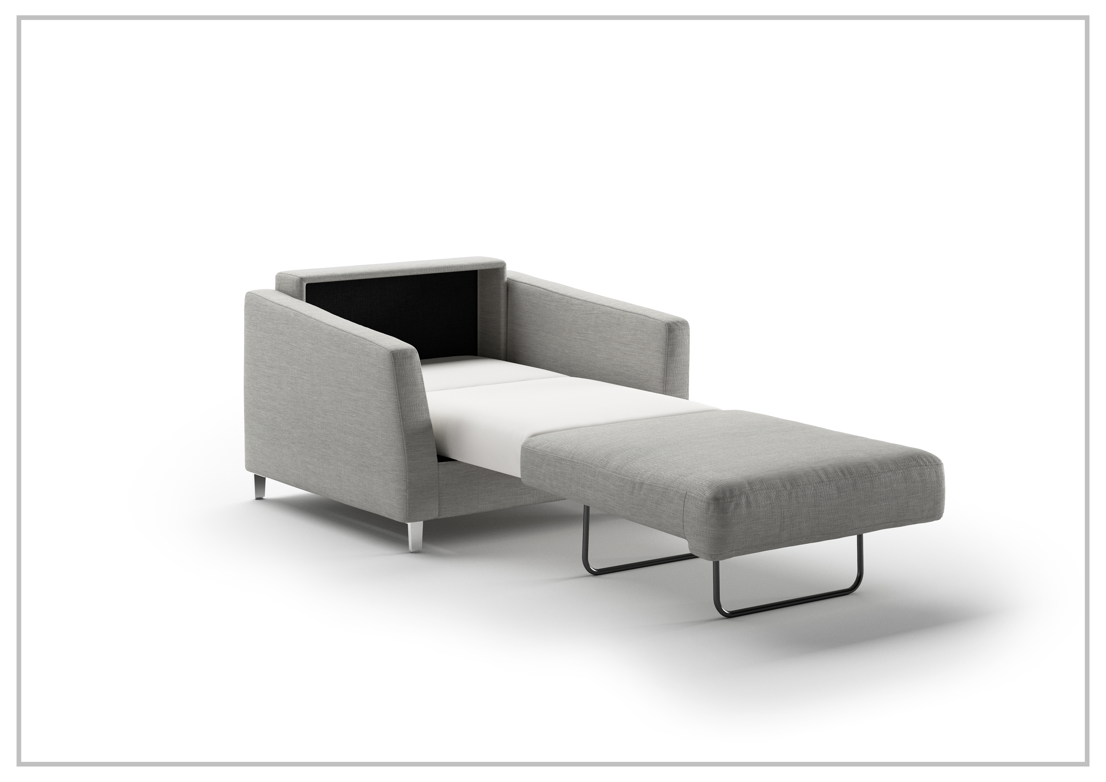 Luonto Monika Fabric Chair Cot Sleeper Sofa Bed - Convertible 3-in-1 Furniture for Small Spaces | Multiple Color Options | Perfect for Guest Rooms, Apartments & Dorm Rooms