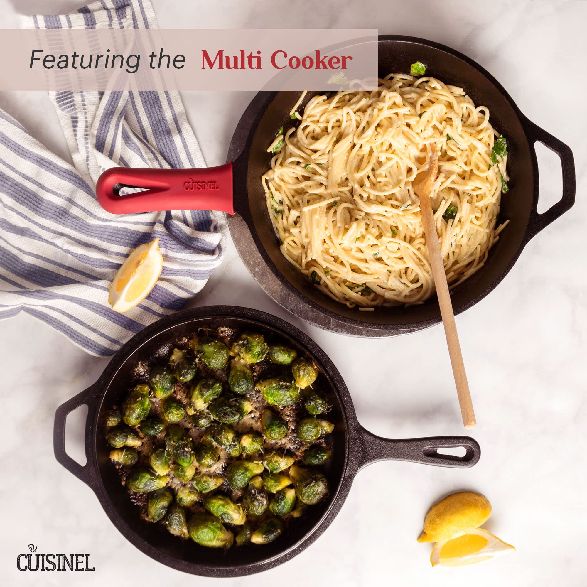 17-Piece Cast Iron Cookware Set - Pre-Seasoned Skillets (8