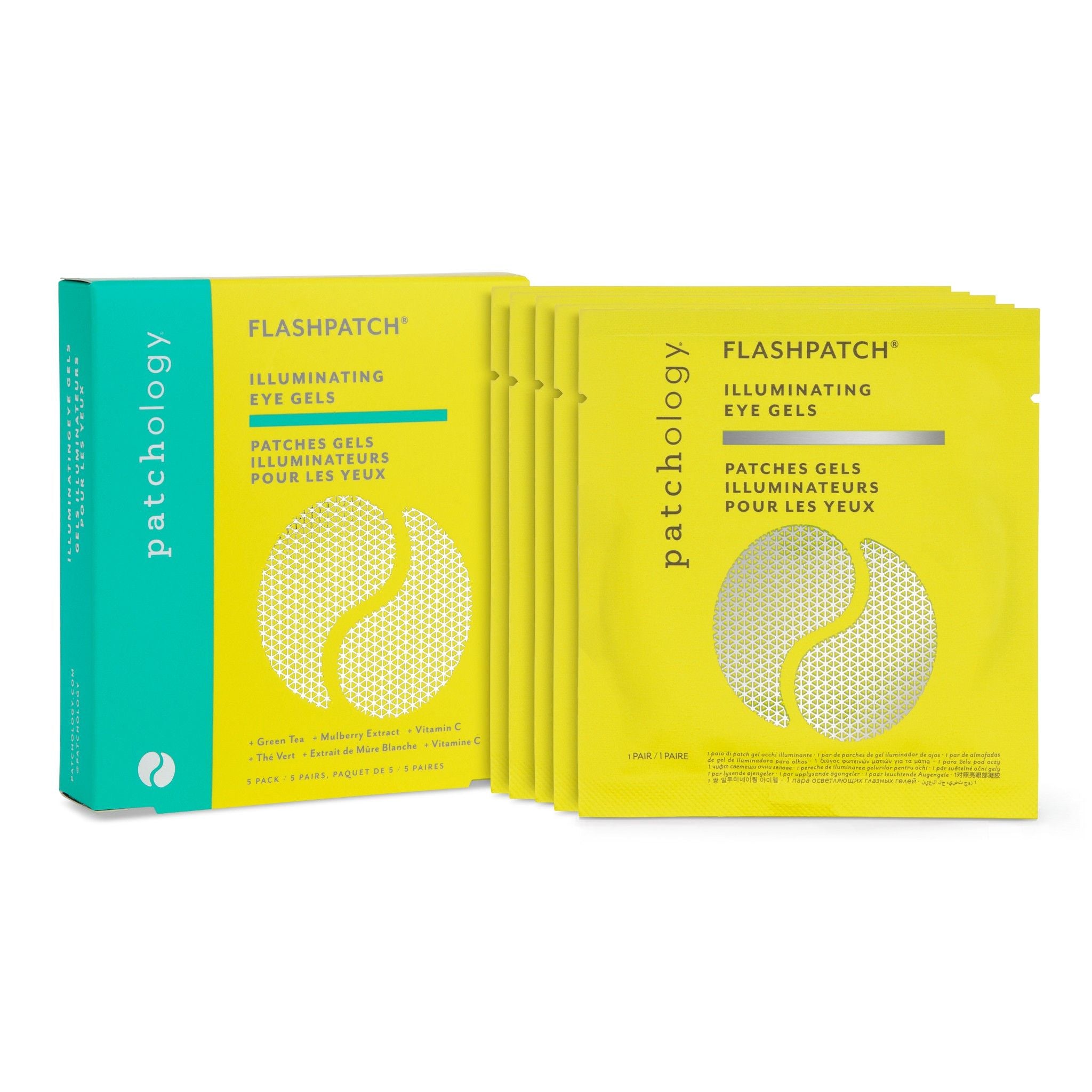 FlashPatch Illuminating Eye Gels - Brightening & Hydrating Under Eye Patches for Dark Circles & Puffiness | Perfect for Morning Routine, Travel & Post-Party Skincare