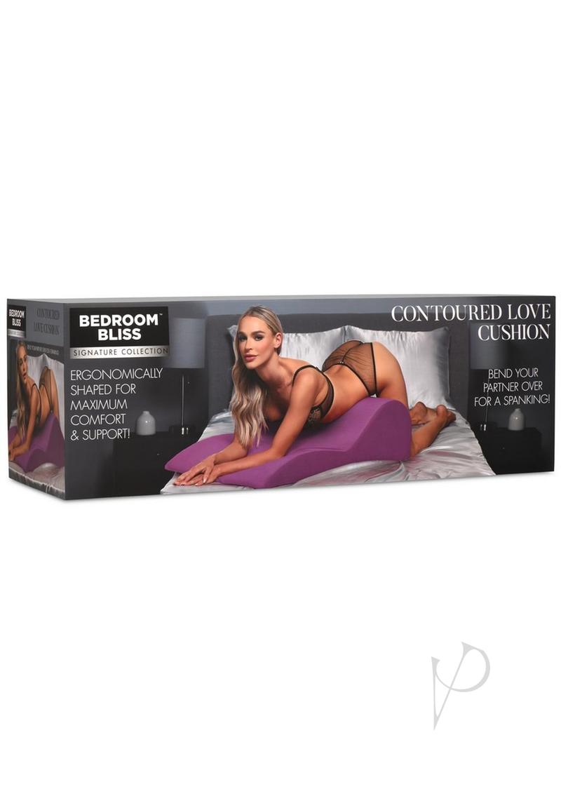 Contoured Love Cushion for Couples - Soft Purple Bed Pillow | Perfect for Romantic Bedroom Decor & Intimate Moments