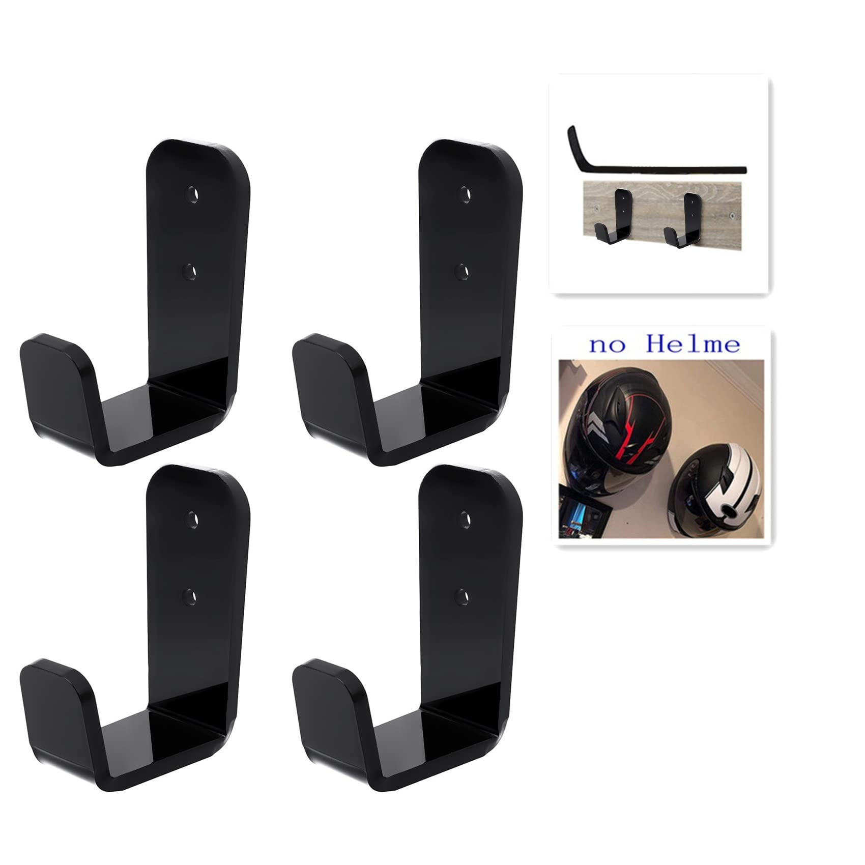 4 PCS Golf Club Display Rack Wall Mount - Horizontal Stick Holder for Golf Clubs, Hockey Sticks, Umbrellas & More - Perfect for Garage, Basement, or Sports Room Organization
