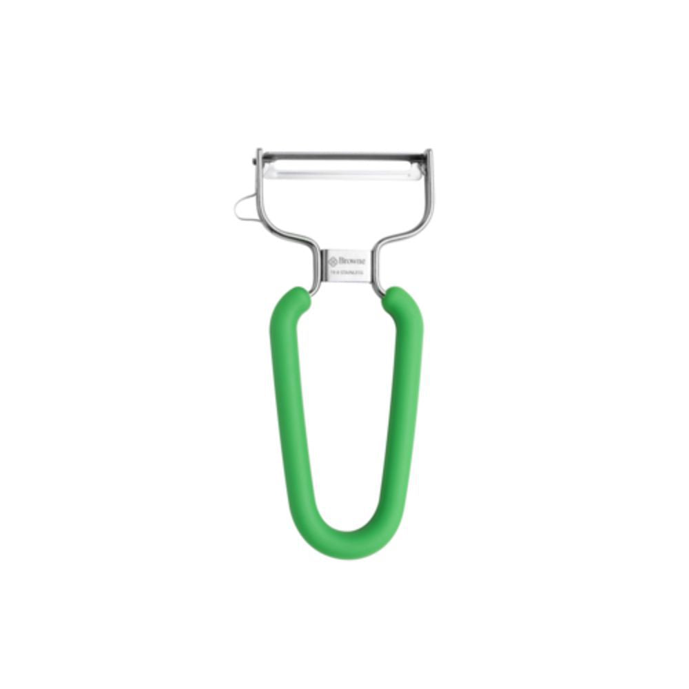 Browne 2.20 Single Side Scalpel Y Peeler - Green Vegetable Peeler for Professional Kitchen & Home Use - Perfect for Peeling Potatoes, Carrots & Fruits (Model 575430)