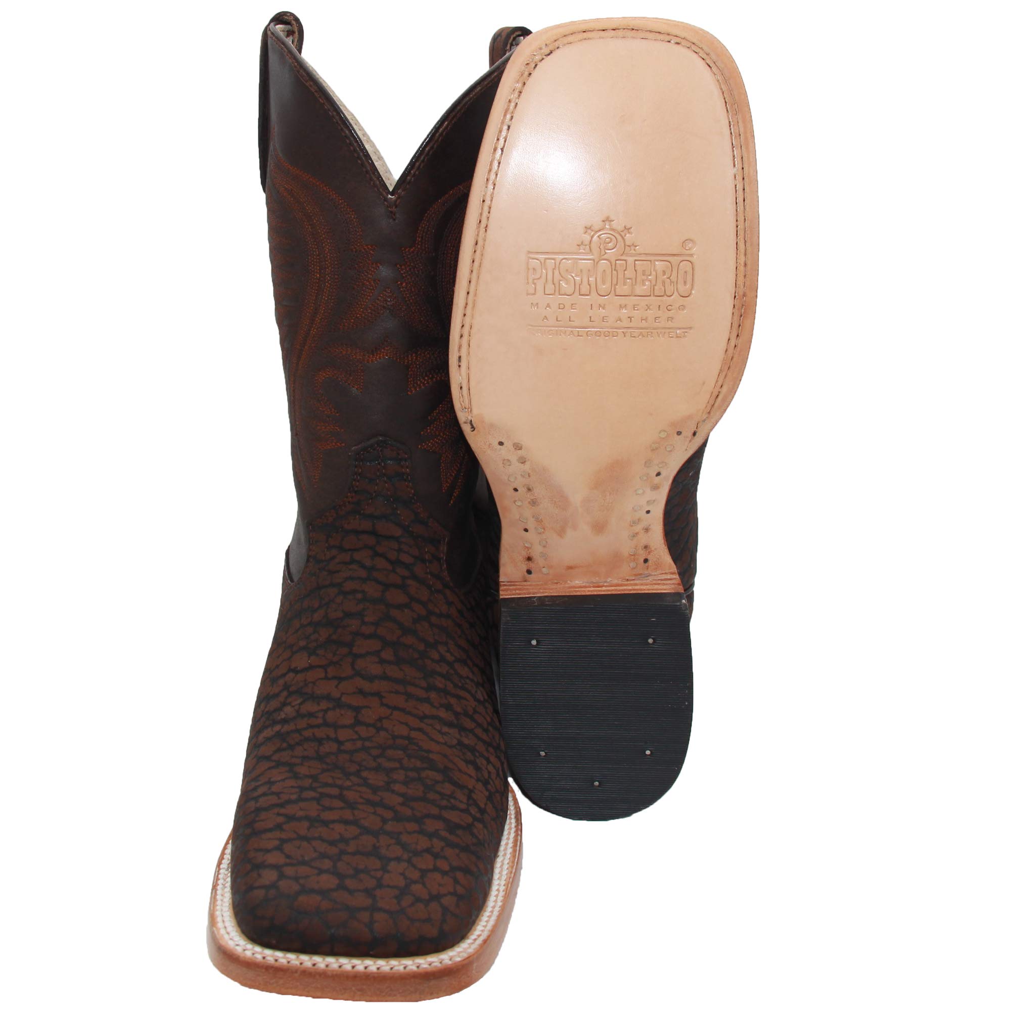**Men's Genuine Leather Square Toe Cowboy Western Boots – Durable & Stylish for Rodeo, Country Dancing & Casual Wear**