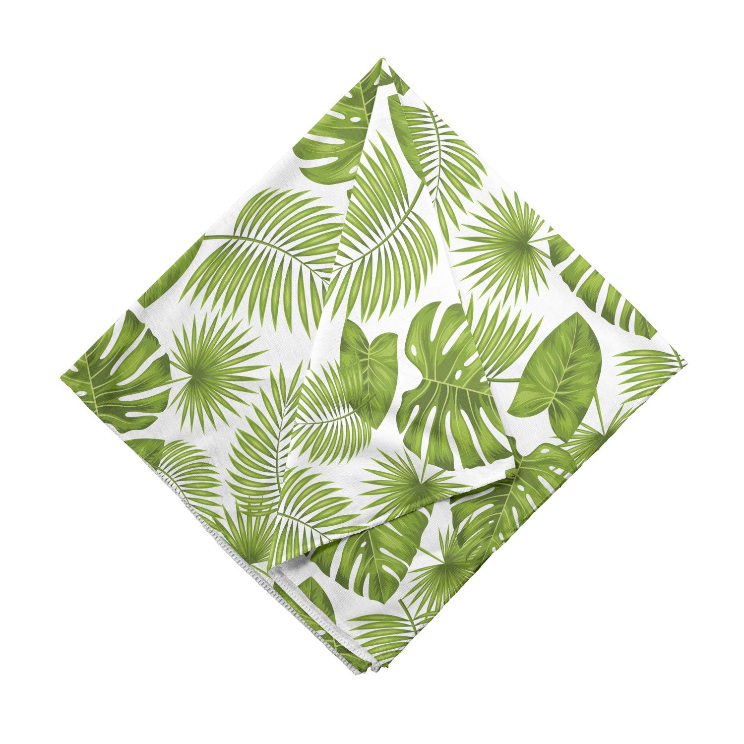 Ambesonne Exotic Bandana - Tropical Forest Leaves Print Unisex Headscarf & Neck Tie for Men Women - Perfect for Outdoor Adventures, Music Festivals & Casual Style