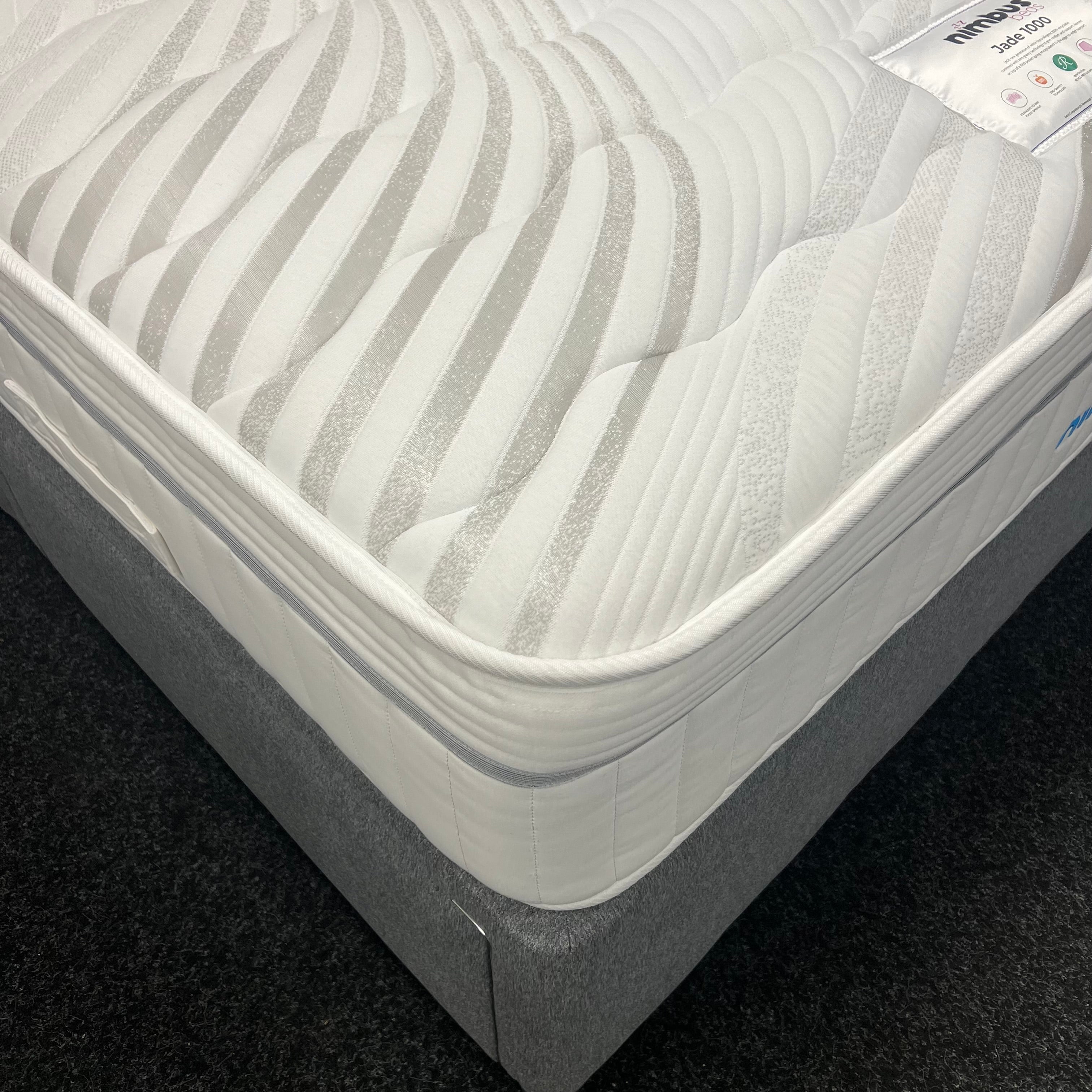 Premium Jade 1000 Mattress - Orthopedic Memory Foam for Back Pain Relief - Queen Size Cooling Gel Mattress for Side, Back & Stomach Sleepers - Perfect for Bedroom, Guest Room & Apartment Use