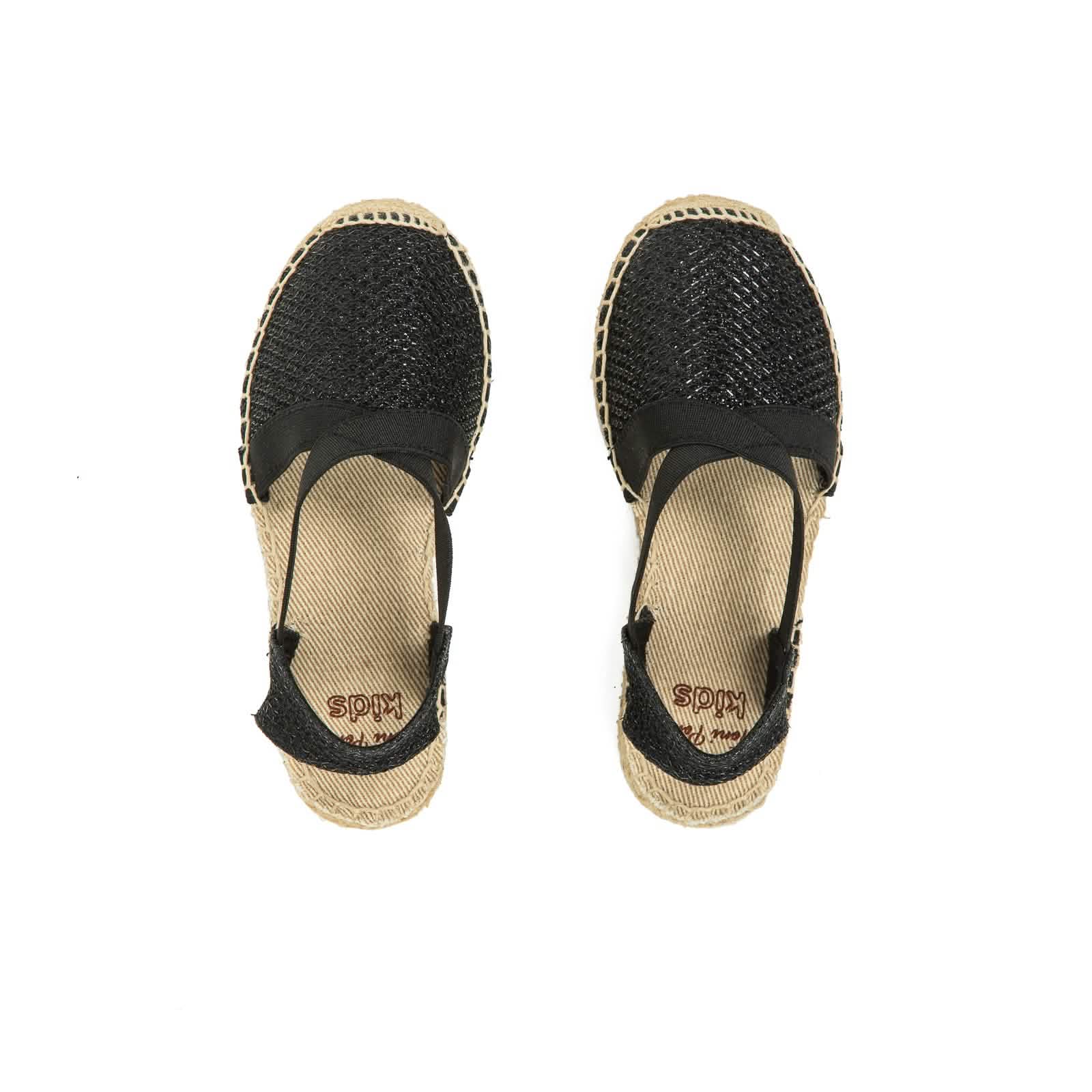 Vegan Metallic Wedge Espadrille Sandals for Girls - Comfortable Kids Summer Shoes for Beach, Party & Casual Wear - Edita S