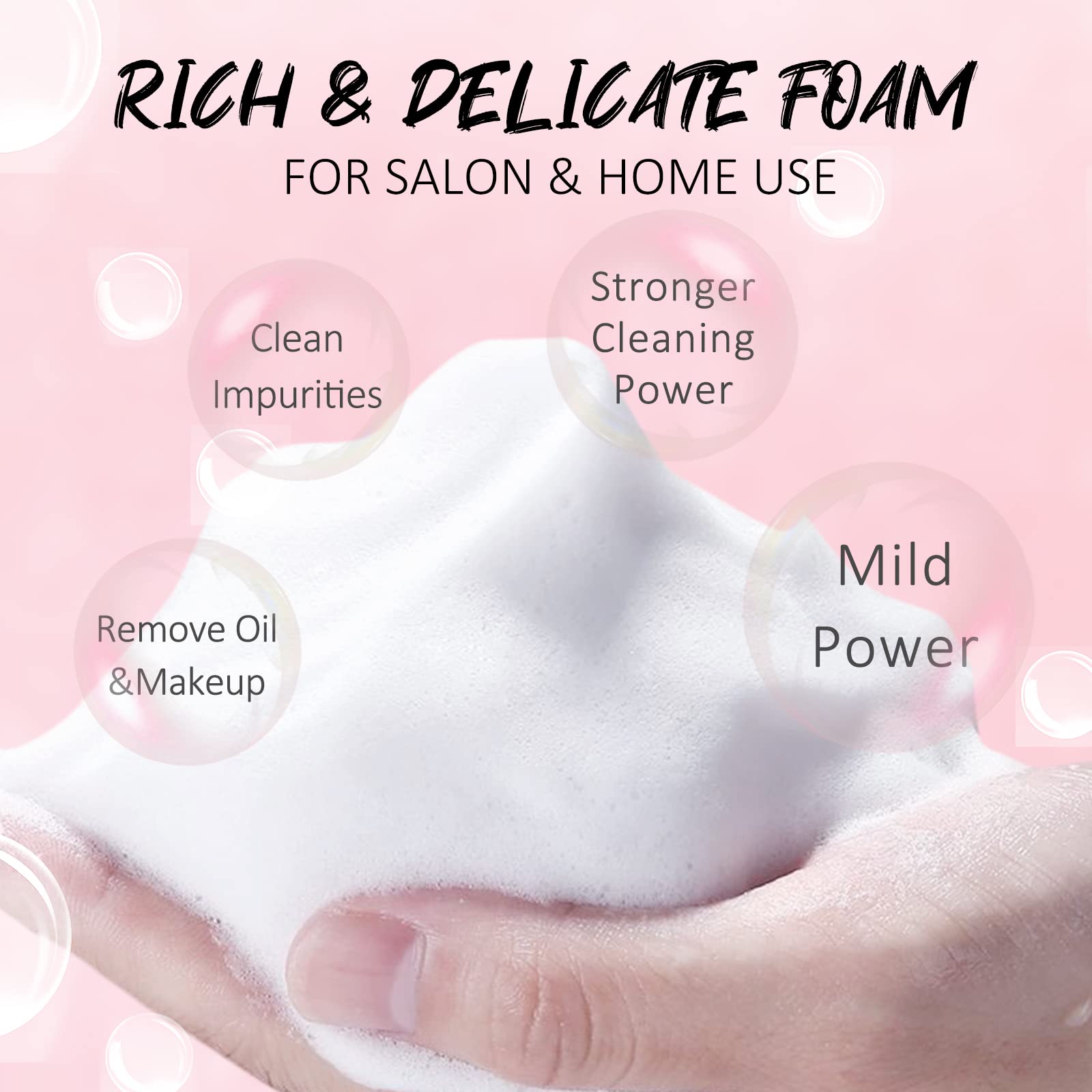 EMEDA Lash Extension Shampoo & Cleaning Kit - Oil-Free Foam Soap, Lash Fan Dryer, Brush, Wash Bottle & Hairband - Gentle Eyelash Extension Cleanser for Daily Lash Care & Salon Use