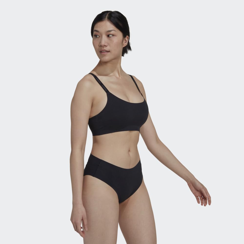 adidas Women's Micro Flex Wireless Seamless Lounge Bra - Comfortable Yoga Sports Bra for Workout, Running & Casual Wear