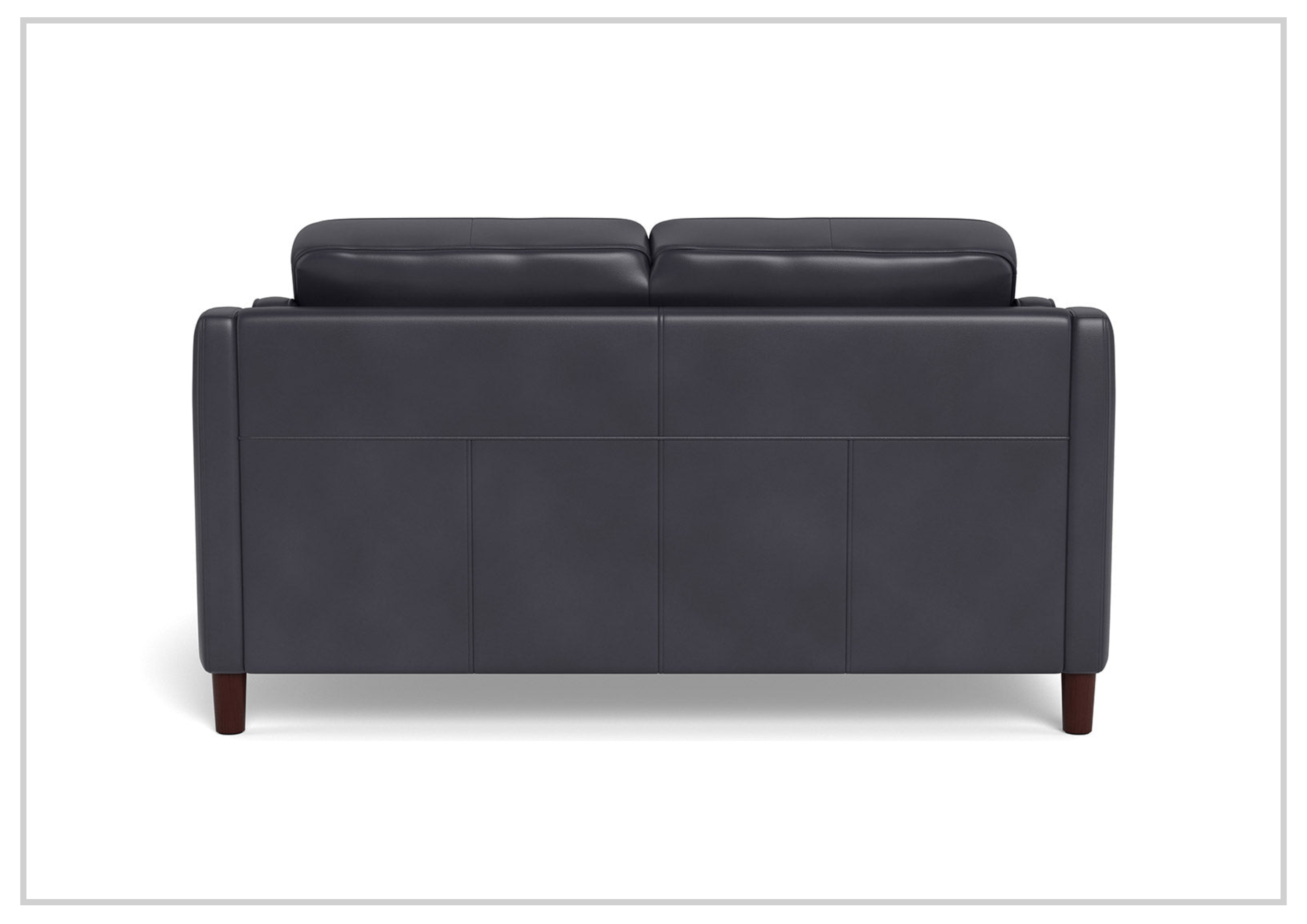 Hydeline Bella Stationary Leather Loveseat with Track Arms - Premium Faux Leather Sofa for Living Room, Office & Small Spaces - Comfortable Two-Seater Couch for Relaxing & Entertaining