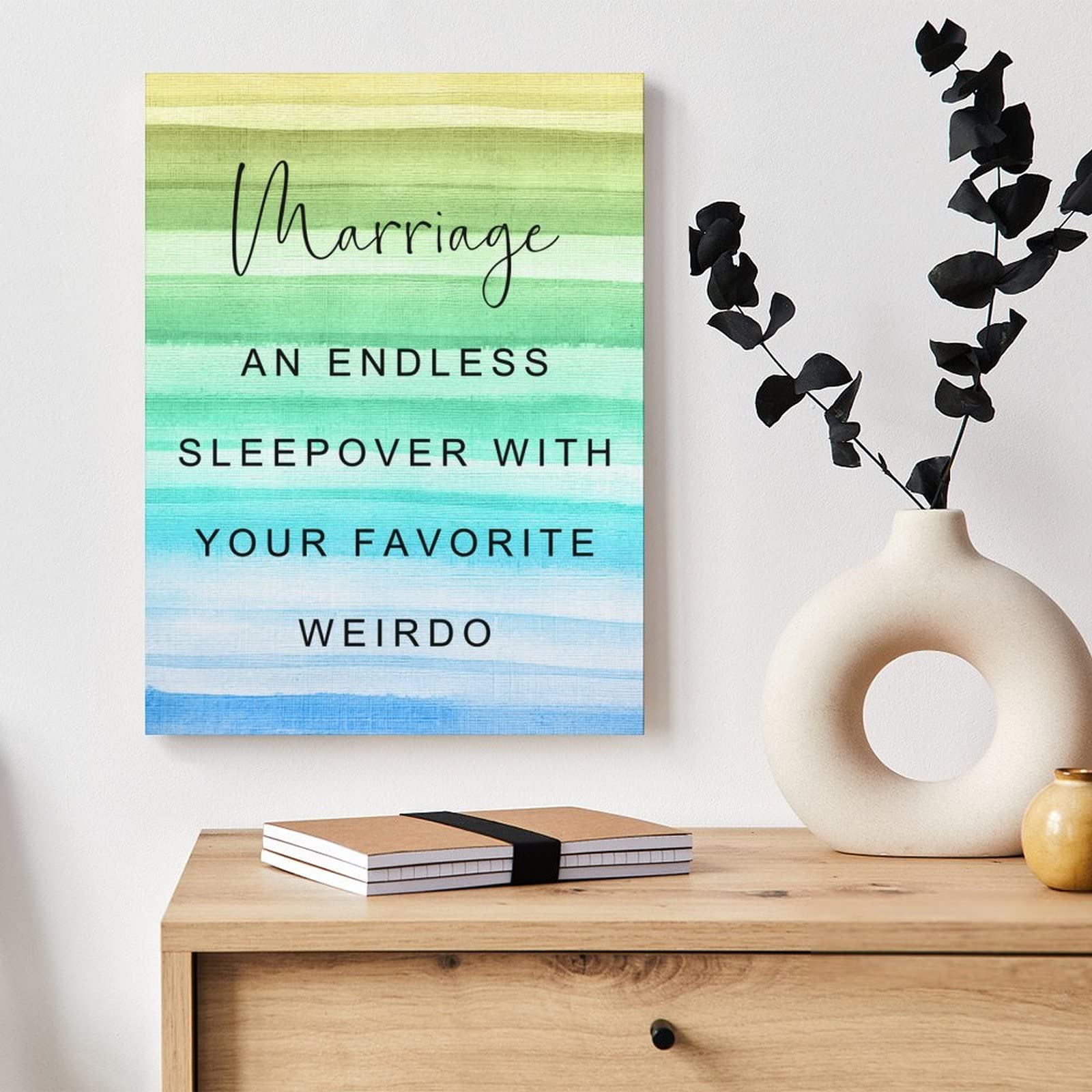 Endless Sleepover Canvas Wall Art - 12x16 Inspirational Home Decor for Couples