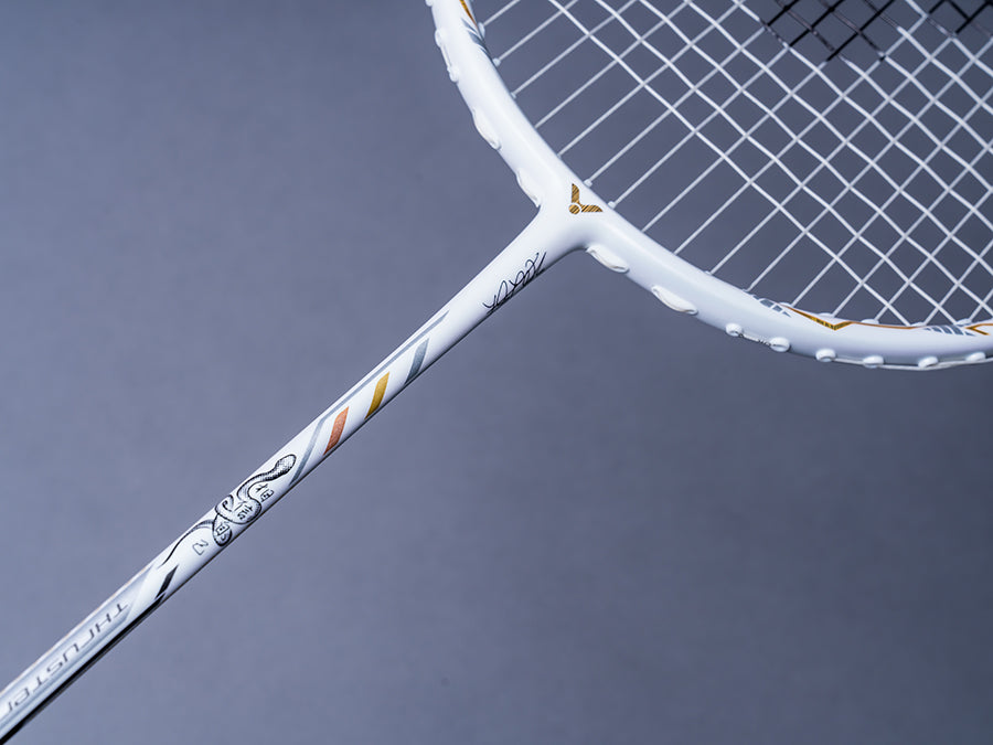 Victor Thruster K Falcon Claw LTD TK FC LTD A Badminton Racket [White] - Professional Tournament Grade Shuttlecock Racket for Competitive Play & Training