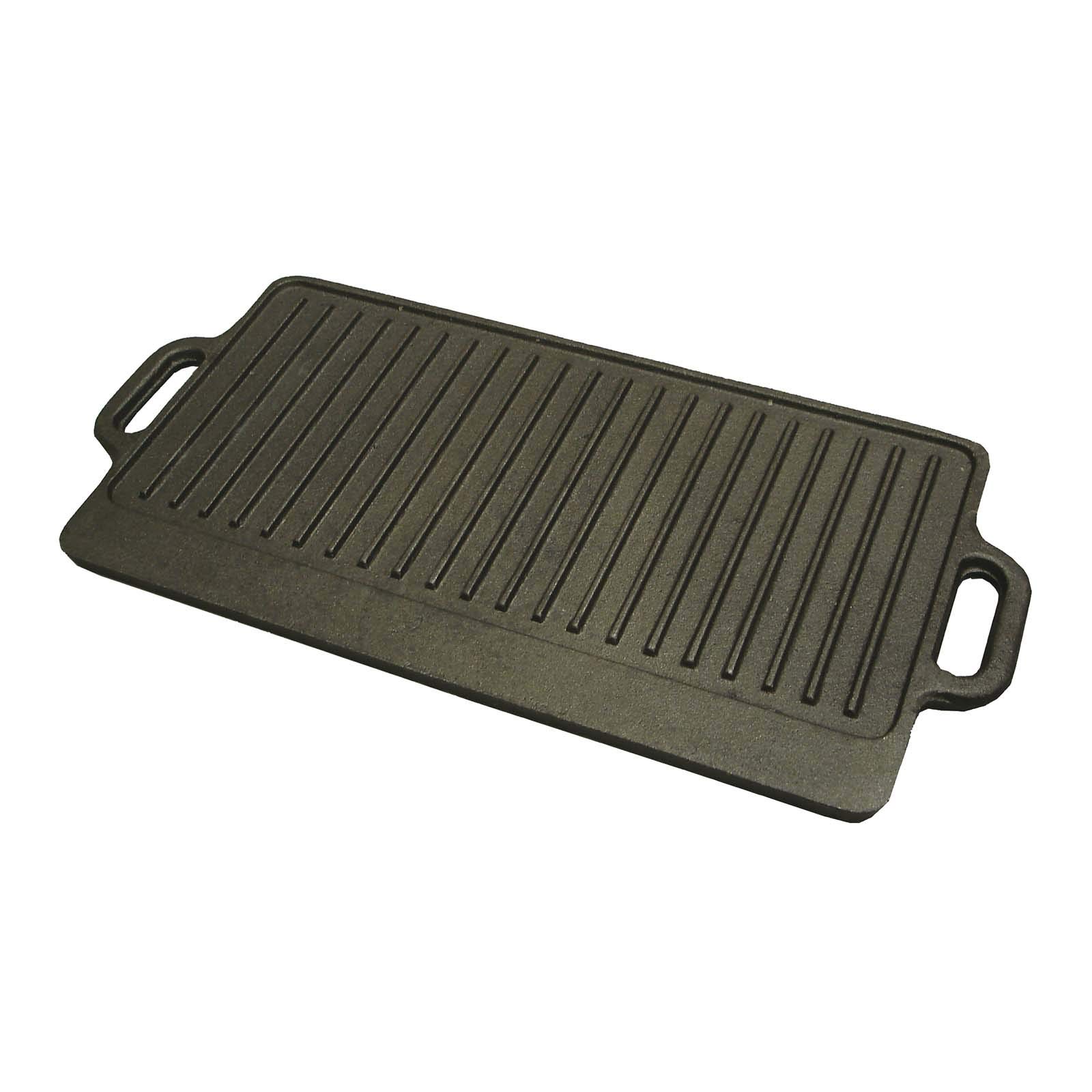 Winco Cast Iron Griddle with Black Coating – Heavy Duty Stovetop & Grill Pan for Perfect Pancakes, Steaks & More