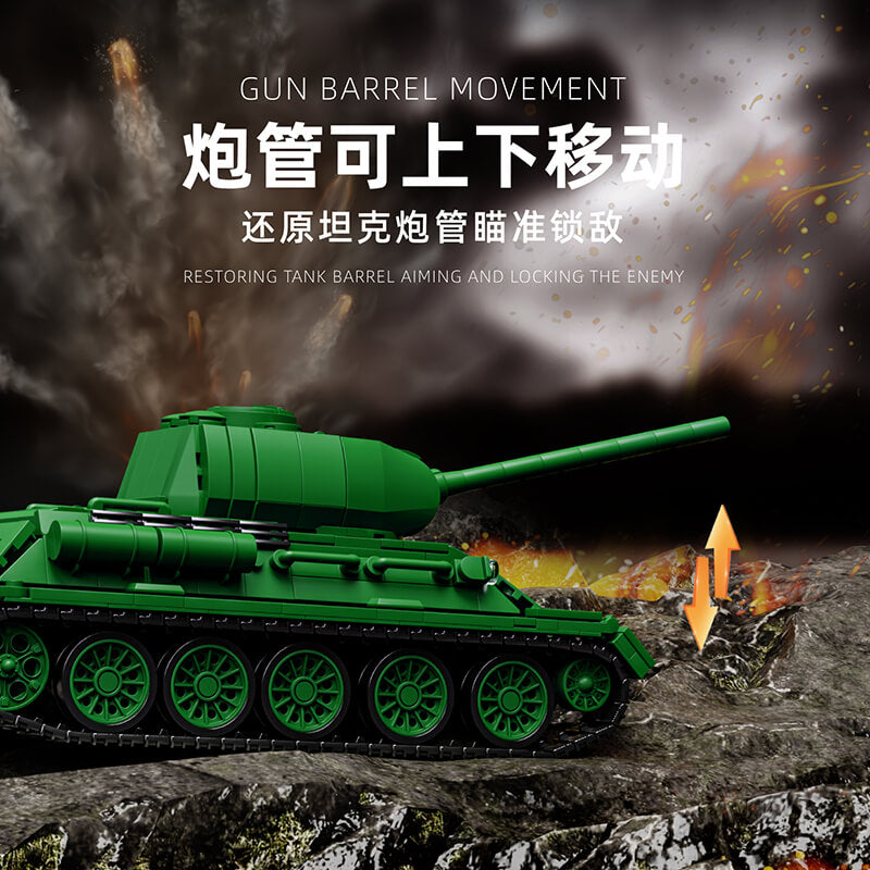 12GO 97007 T-34/85 Russian Medium Tank Model Kit - WWII Military Vehicle for Collectors & Hobbyists | Perfect for Display, Gifts & Historical Reenactments