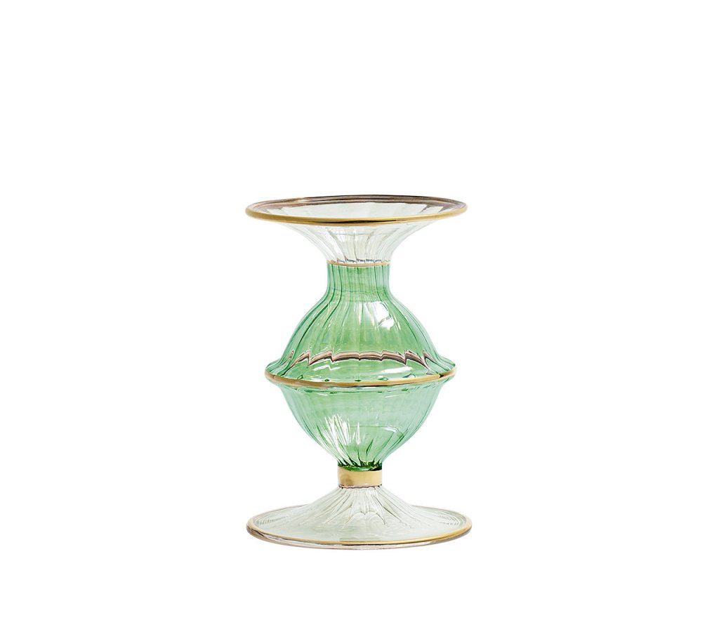 Green Blossom Candle Holder - Elegant Floral Home Decor for Dining Table, Wedding Centerpiece & Romantic Ambiance