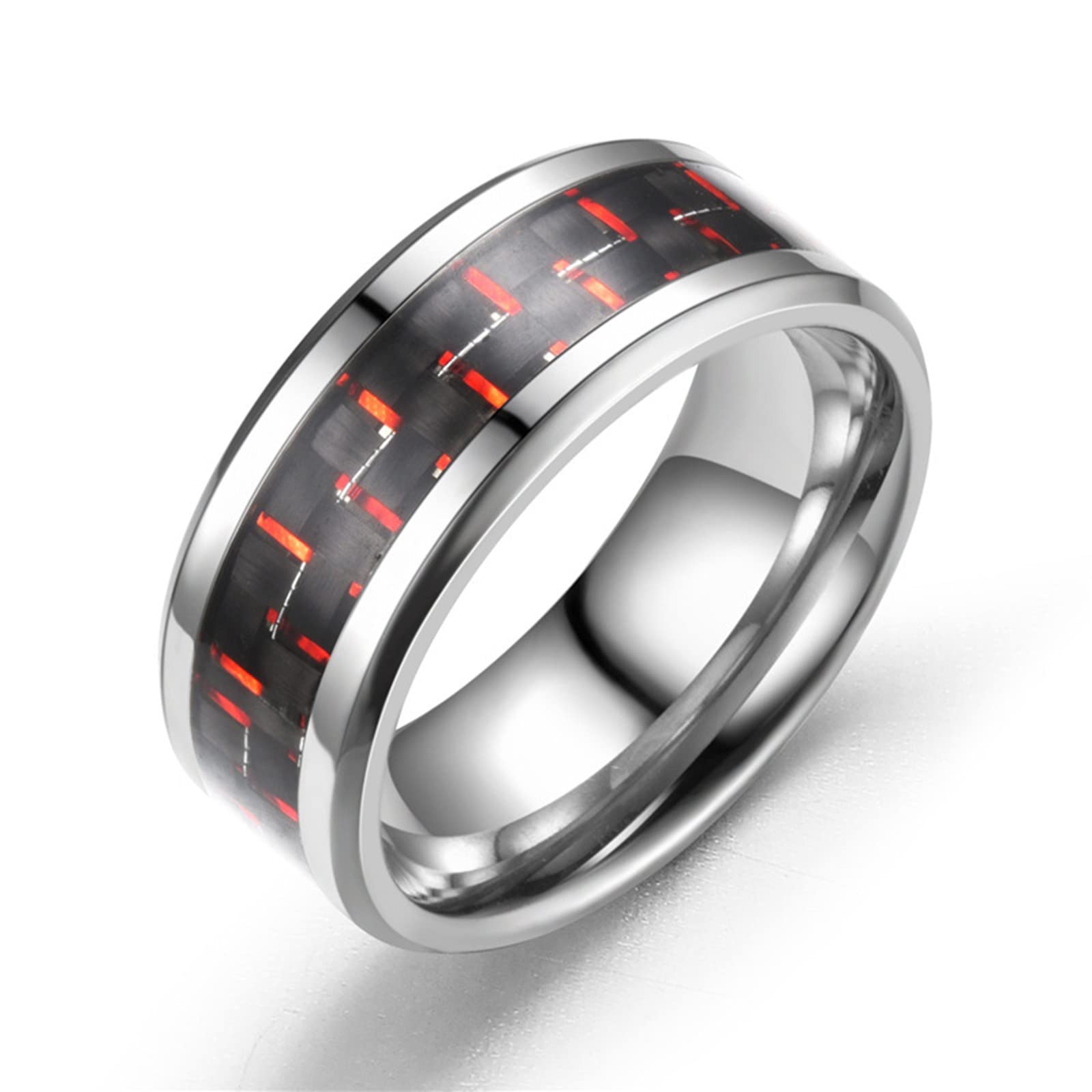 Black Stainless Steel Men's Wedding Band Ring - Engagement, Promise & Anniversary Ring for Him - Size 10 - Perfect for Proposals, Vow Renewals & Special Occasions