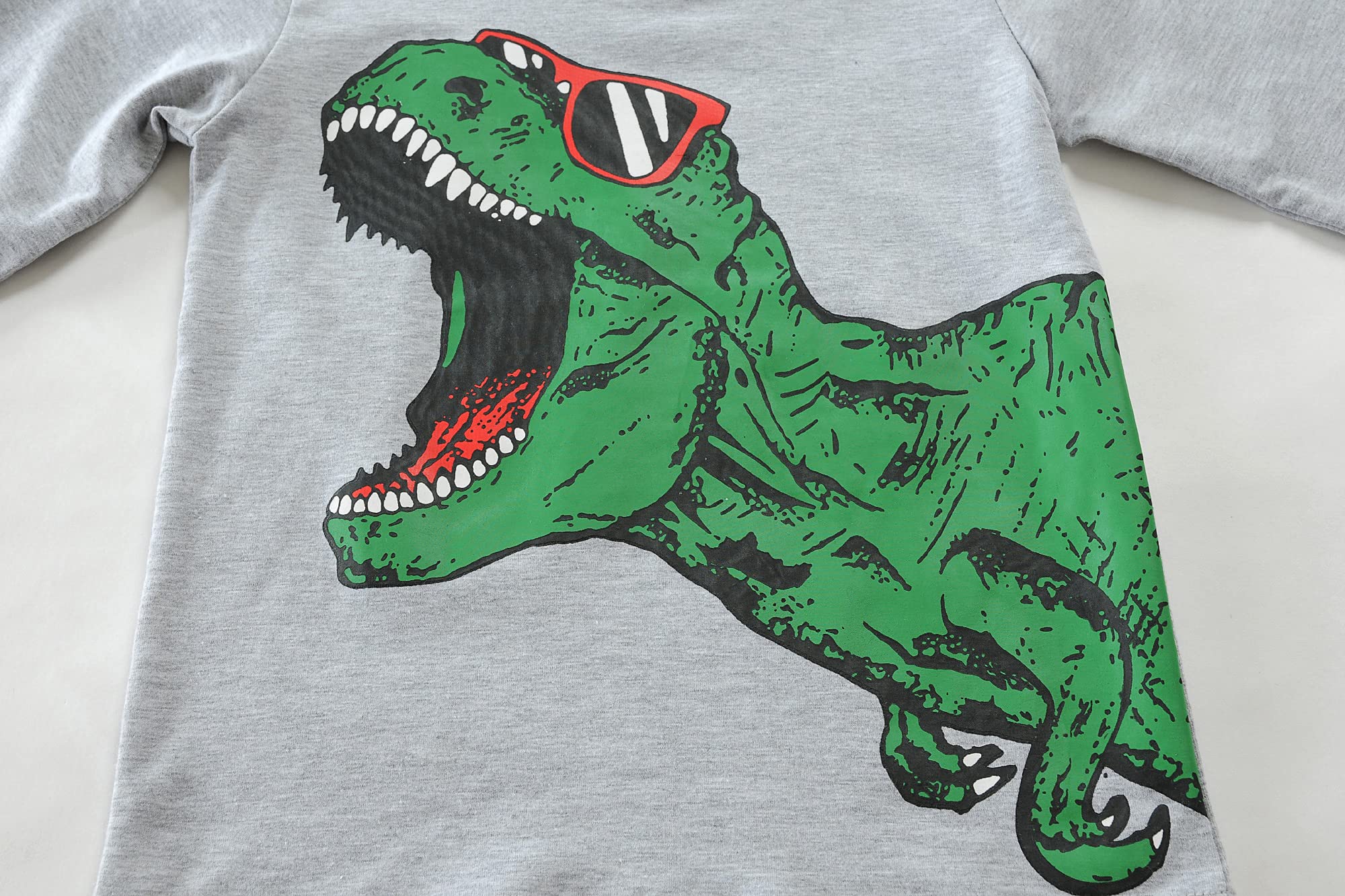 Boys' Cotton Pajama Set with Monster Truck & Dinosaur Print - 2-Piece Toddler Sleepwear for Ages 2-7 Years | Soft & Comfortable Kids PJs for Bedtime & Lounging