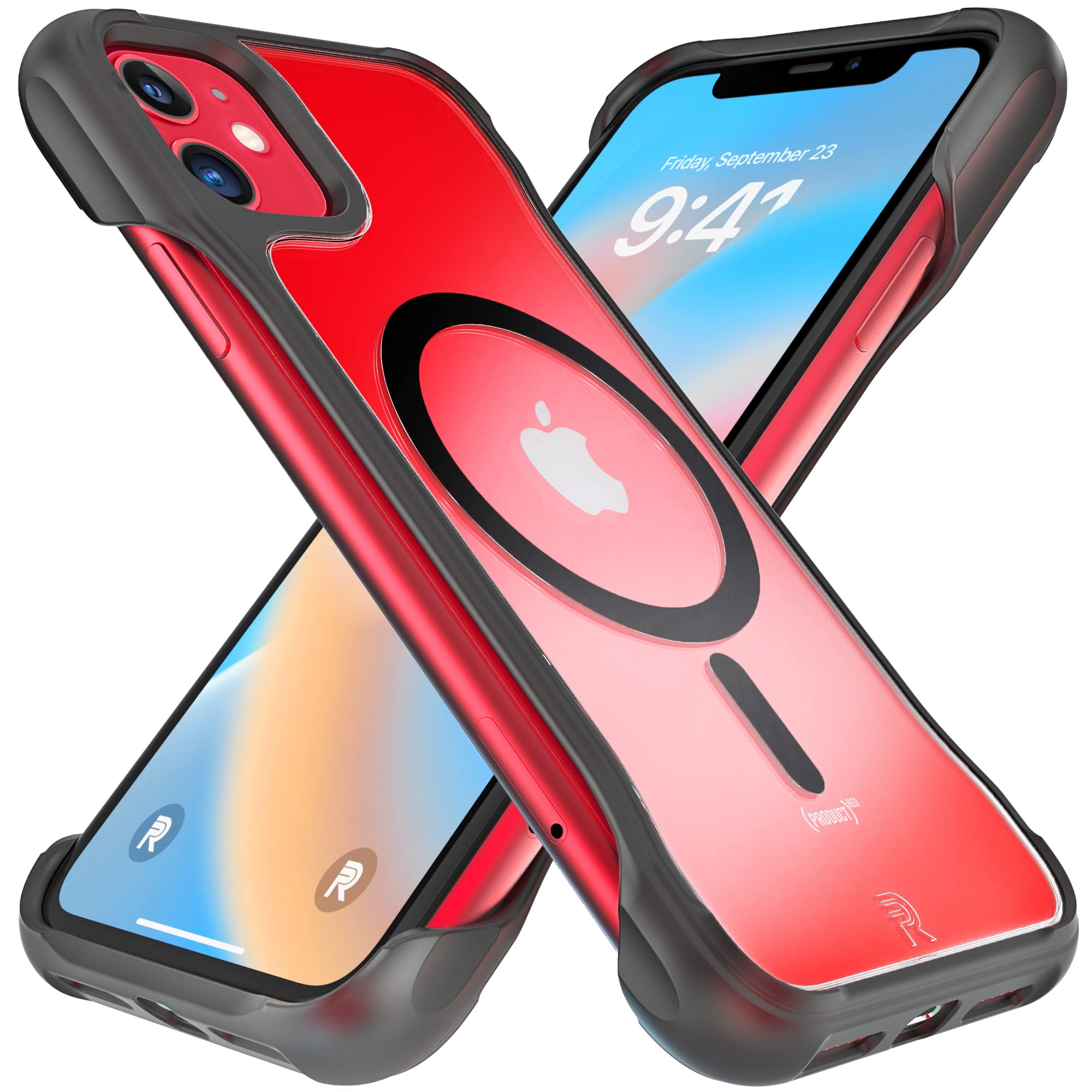 REBEL Magnetic Case for iPhone 11 [Flex Series] - MagSafe Compatible, Shockproof & Non-Yellowing Clear Cover with Strong Magnets & Exposed Sides | Perfect for Everyday Protection, Wireless Charging & Active Lifestyles (6.1 Inch, Crystal Clear)