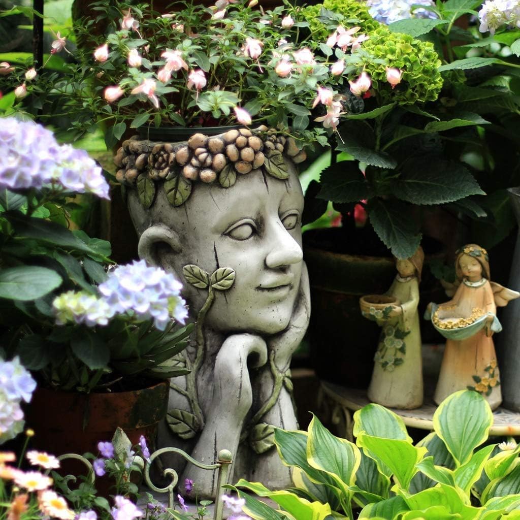 Hanging Planters for Outdoor Garden - Decorative Flower Pots, Cute Home Statue & Balcony Planters - Perfect for Gardening, Patio Decor, and Indoor Greenery