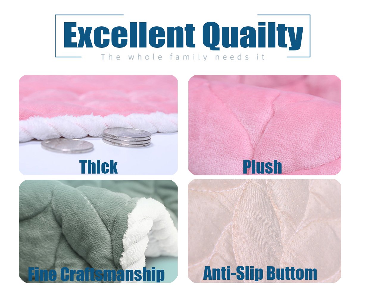 Liveinu Plush Fleece Waterproof Reusable Incontinence Underpads - Washable Bed Pads with 8 Cups Absorbency (27