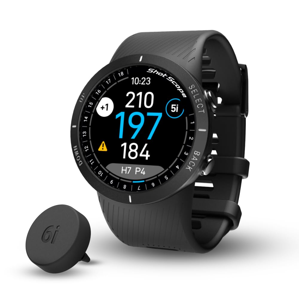 Shot Scope V5 Golf GPS Watch - Accurate Rangefinder & Performance Tracker for Golfers | Perfect for Course Play & Practice Sessions