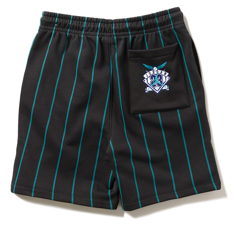 Jordan Brooklyn Fleece Shorts for Men - Off Noir/New Emerald - Comfortable Athletic Shorts for Running, Gym & Casual Wear