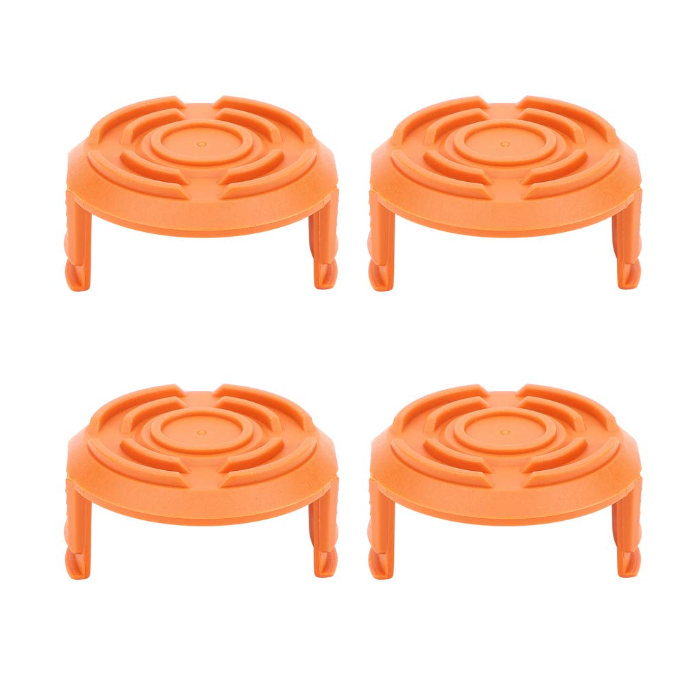 Tomotato 4-Piece Trimmer Spool Cover Replacement for W-o-r-x WA0010 - Compatible with Strimmer, Lawn Mower Accessories - Durable Spool Caps for Grass Trimming & Yard Maintenance
