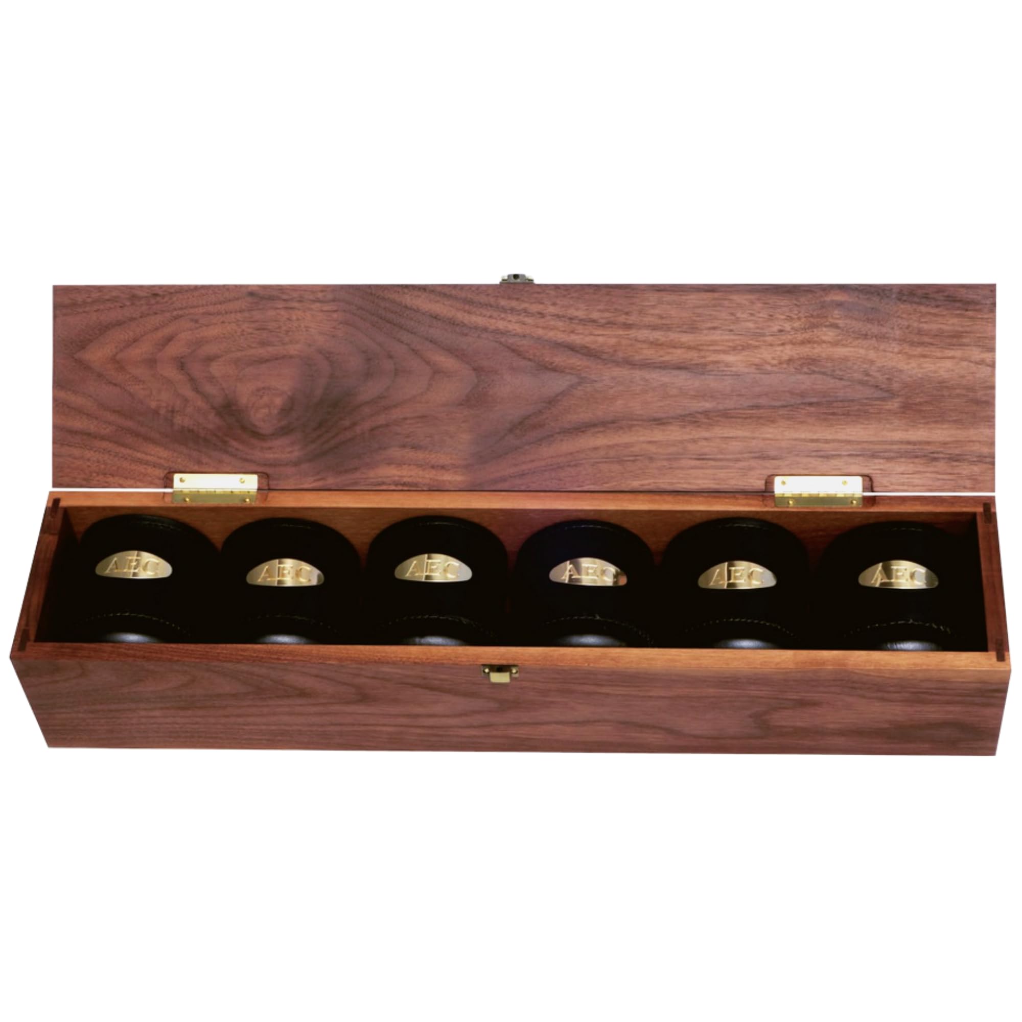 Premium Leather Dice Cup Set with 30 Dice & Game Book - 6 Professional Dice Cups in Walnut Case for Yahtzee, Farkle, Liar's Dice & Bar Party Games - Personalized Brass Plates - Perfect for Casino Nights, Family Game Nights & Pub Entertainment