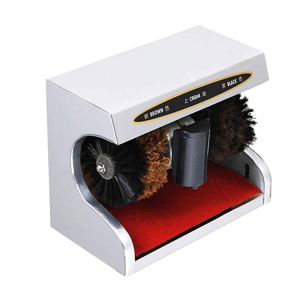 Original Electric Boot Scraper & Shoe Polisher Machine - Automatic Sensor Brush for Boots, Shoes Cleaning - Vertical Design for Hotels, Entrances & Halls (Silver) - Perfect for Commercial Spaces, Offices & Home Use