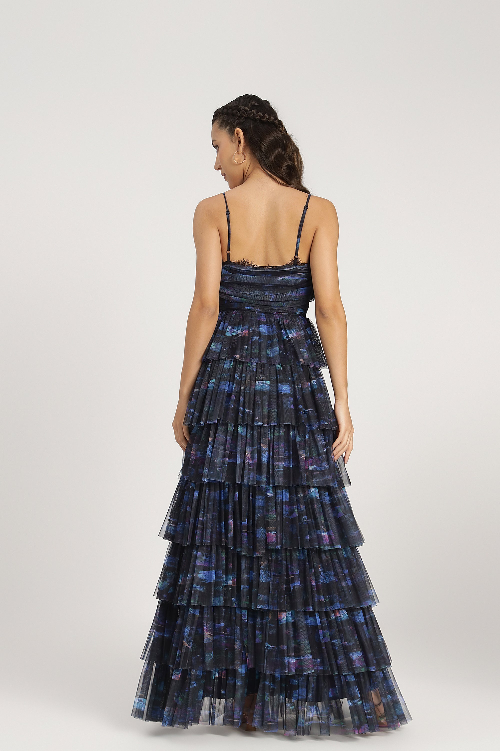 Oakley Women's Maxi Dress - Floral Print Blue Long Summer Dress for Beach, Vacation & Casual Wear