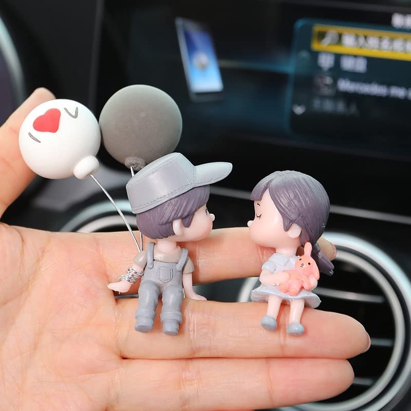 Cute Couple Car Dashboard Ornaments - Adorable Car Accessories for Women, Interior Decor & Gift Ideas | Perfect for Valentine's Day, Anniversary & Couple Gifts