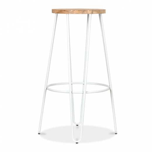 Alice Industrial Steel Bar Stools (Set of 2) - Adjustable Height Metal Counter Stools for Kitchen Island, Breakfast Bar & Home Pub Decor