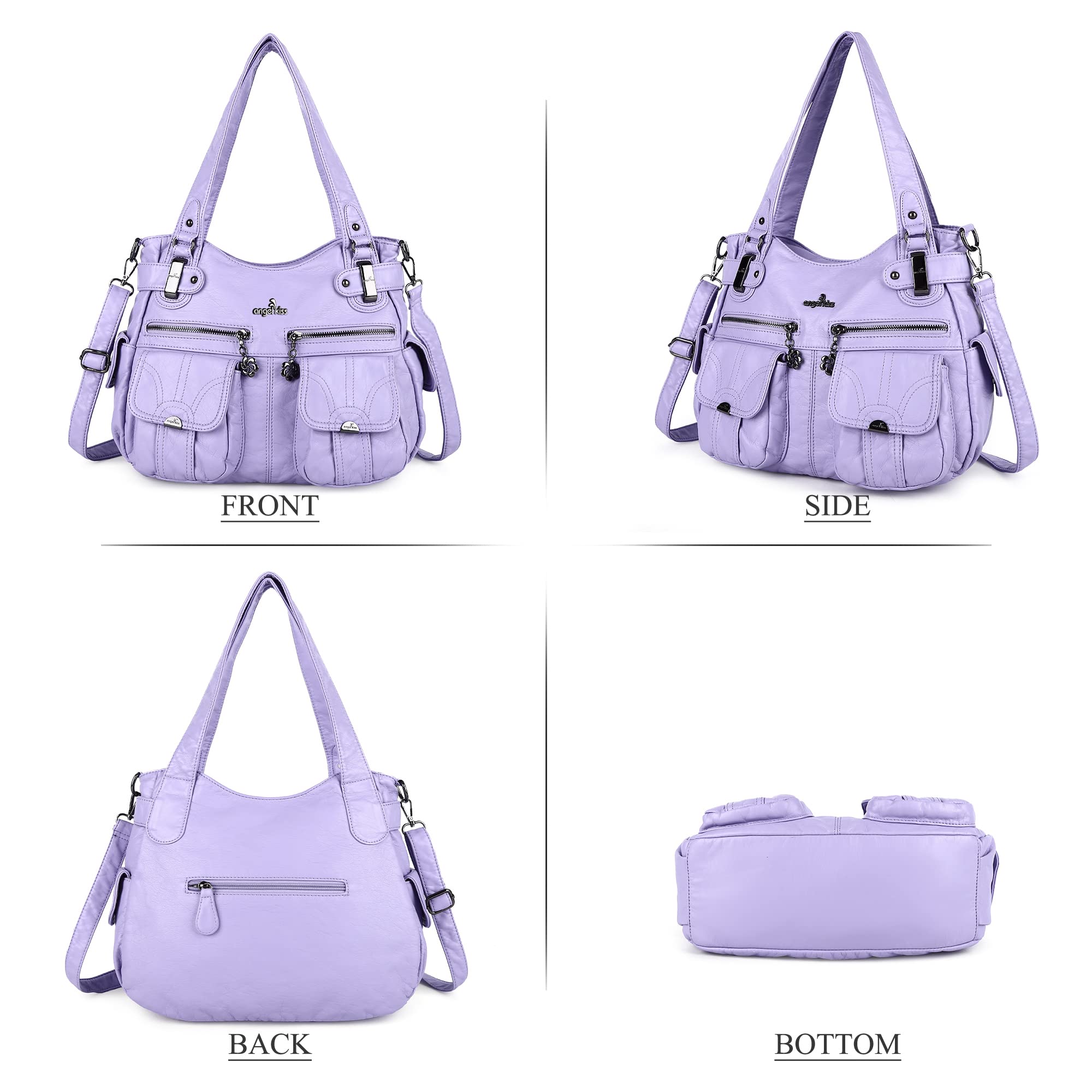 Stylish Women's Leather Tote & Shoulder Bags - Fashionable Washed Leather Handbags for Work, Travel & Everyday Use