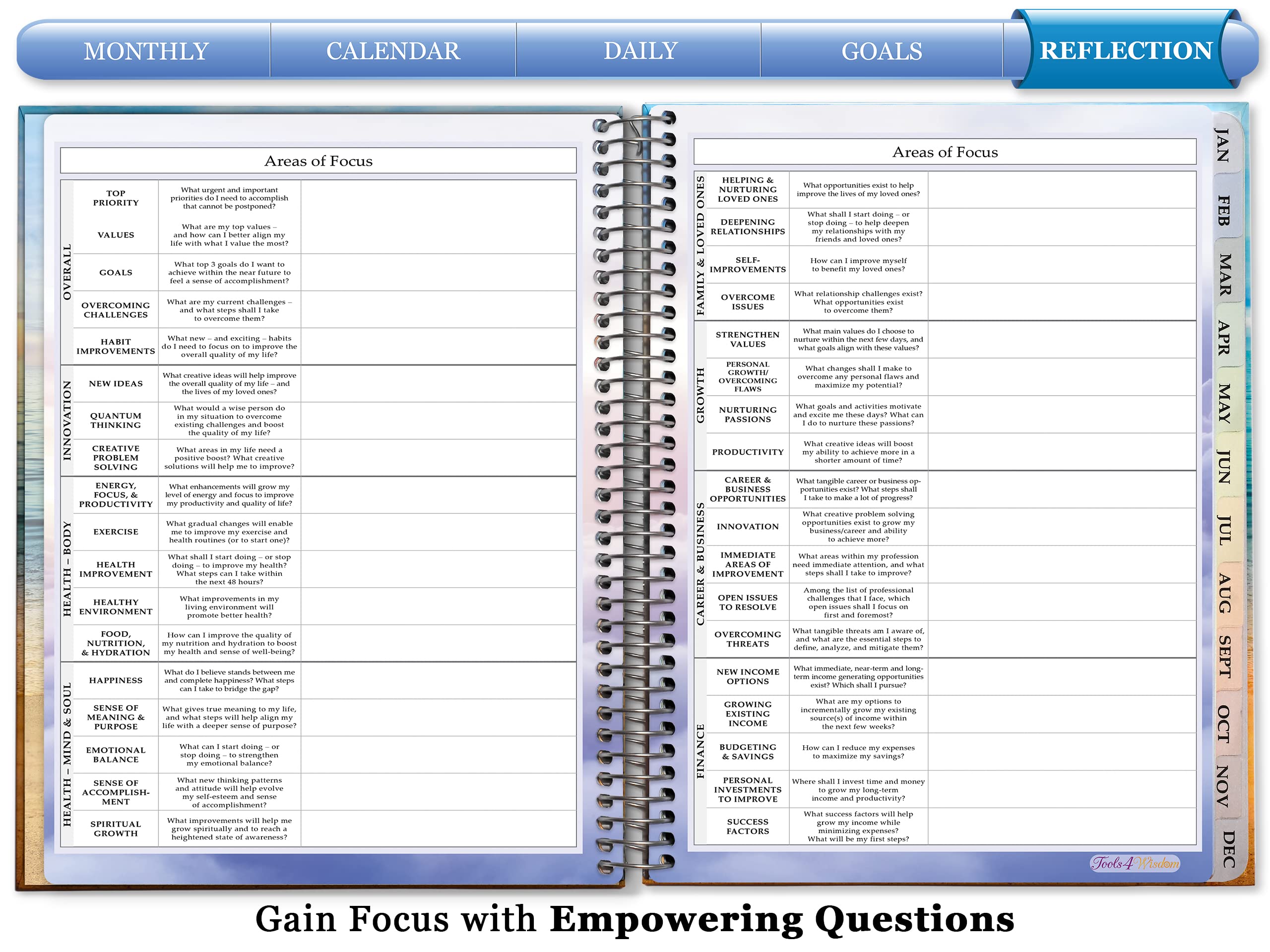 Tools4Wisdom 2025 Planner - October 2024 to December 2025 Academic Planner - 8.5